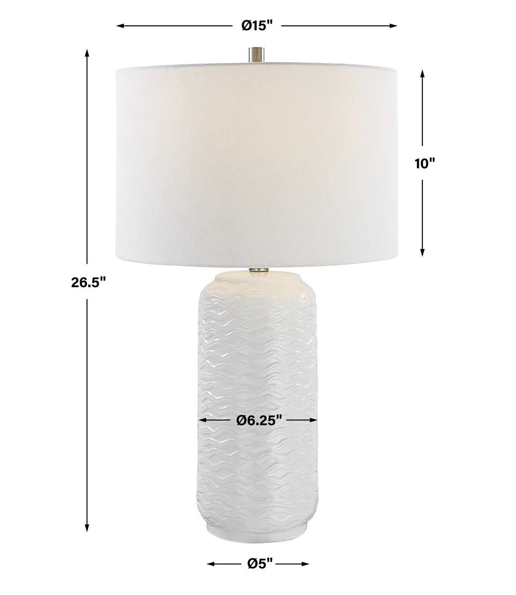 Foster Coastal Table Lamp - White - Image 8