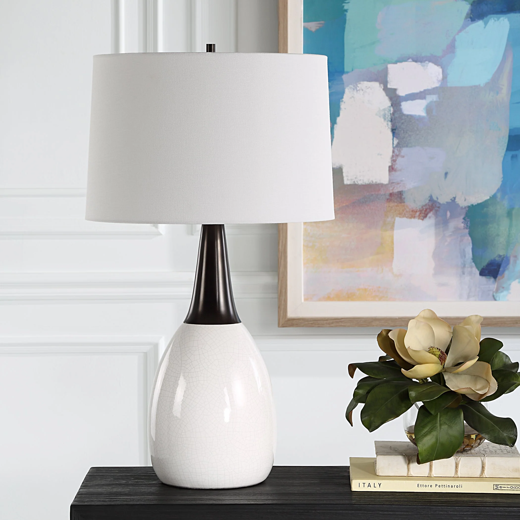 Uttermost Fralin White Table Lamp - Image 4