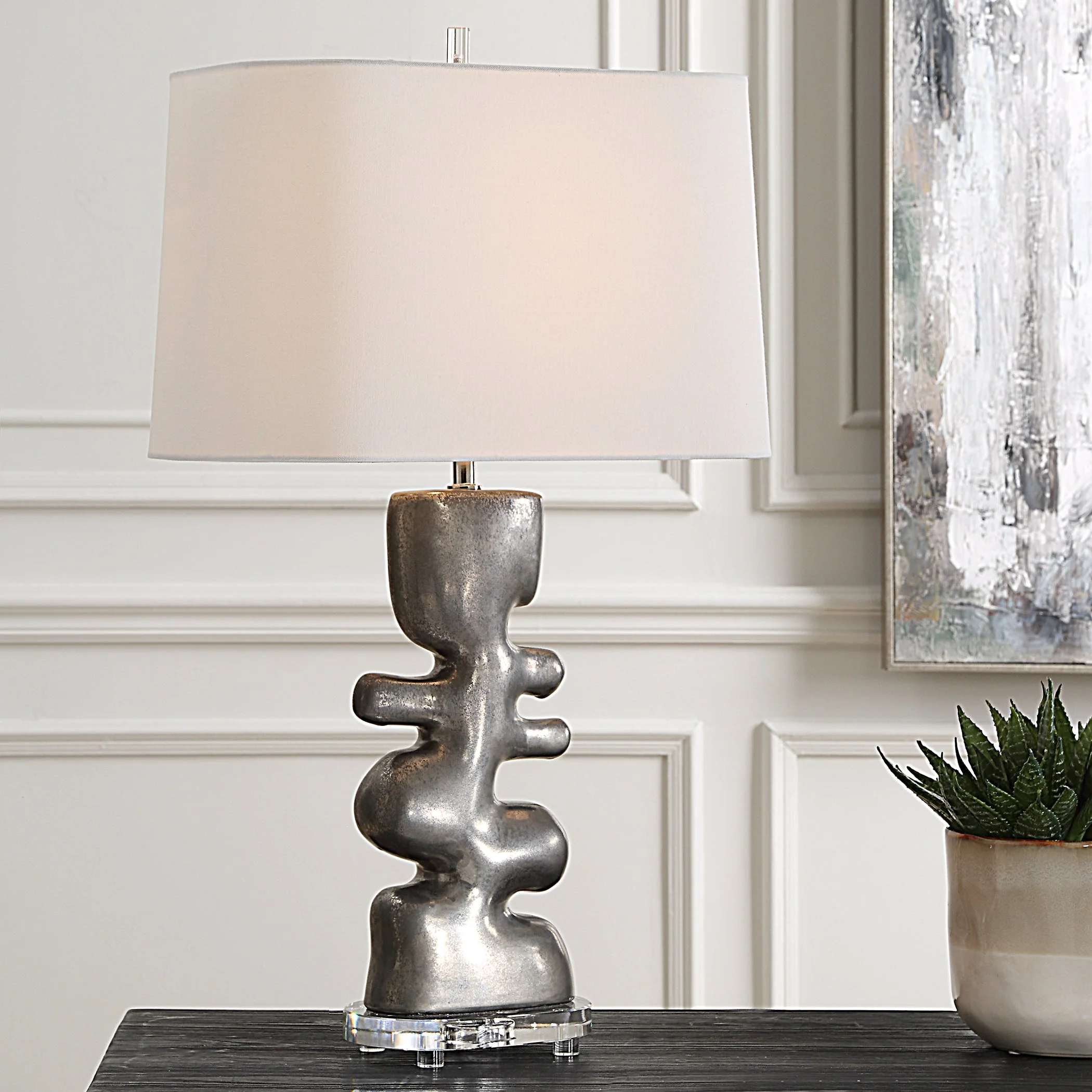 Uttermost Free Flowing Nickel Table Lamp - Image 2