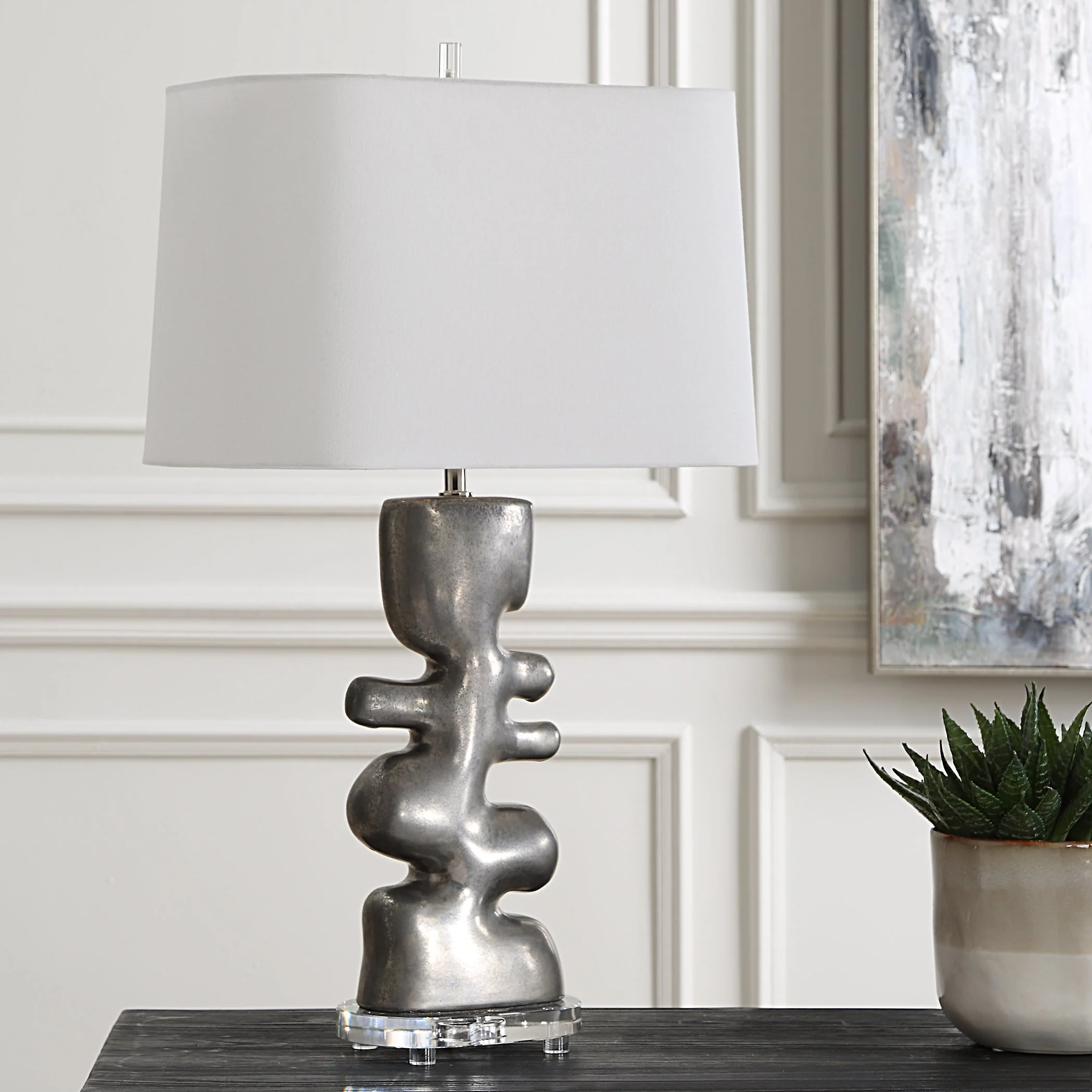 Uttermost Free Flowing Nickel Table Lamp - Image 3