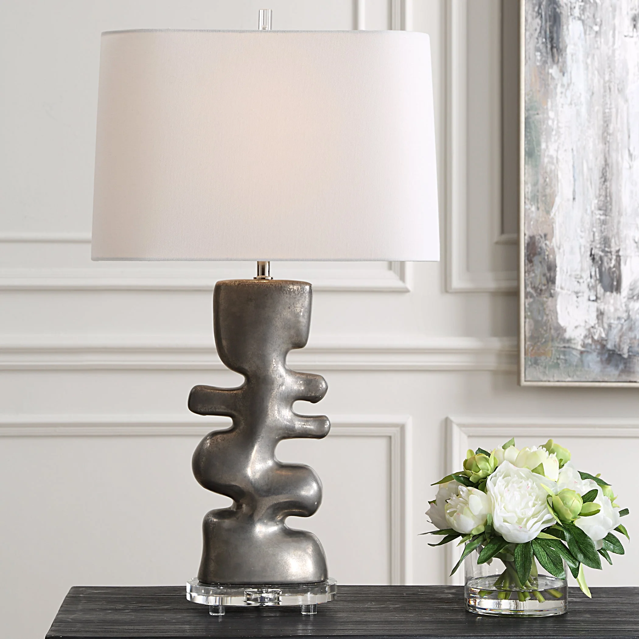 Uttermost Free Flowing Nickel Table Lamp - Image 4