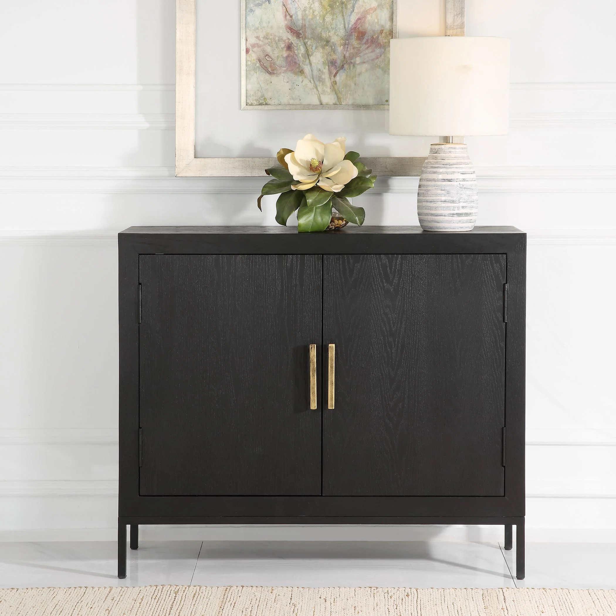 Uttermost Front Range Dark Oak 2 Door Cabinet - Image 3