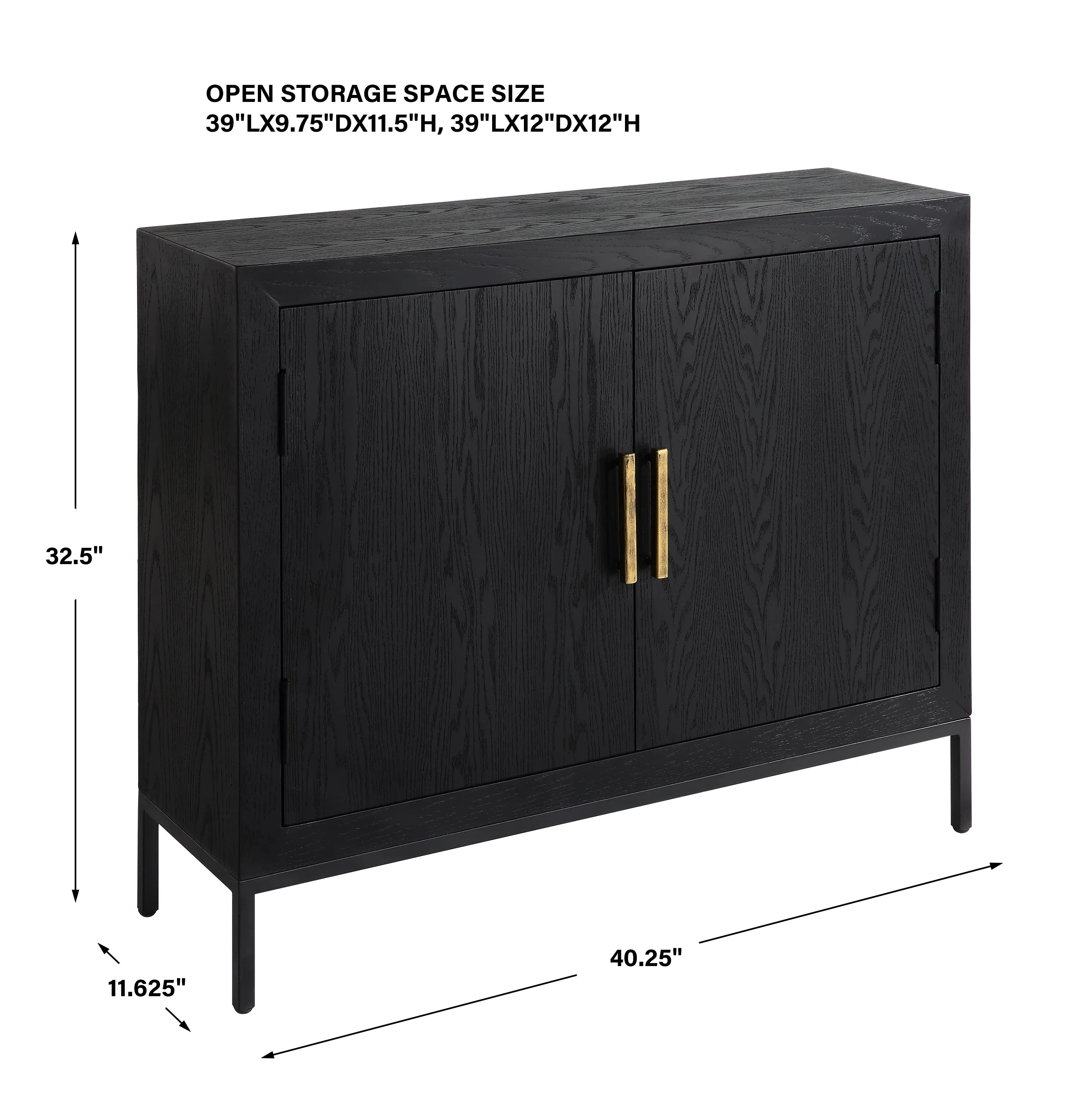 Uttermost Front Range Dark Oak 2 Door Cabinet - Image 4