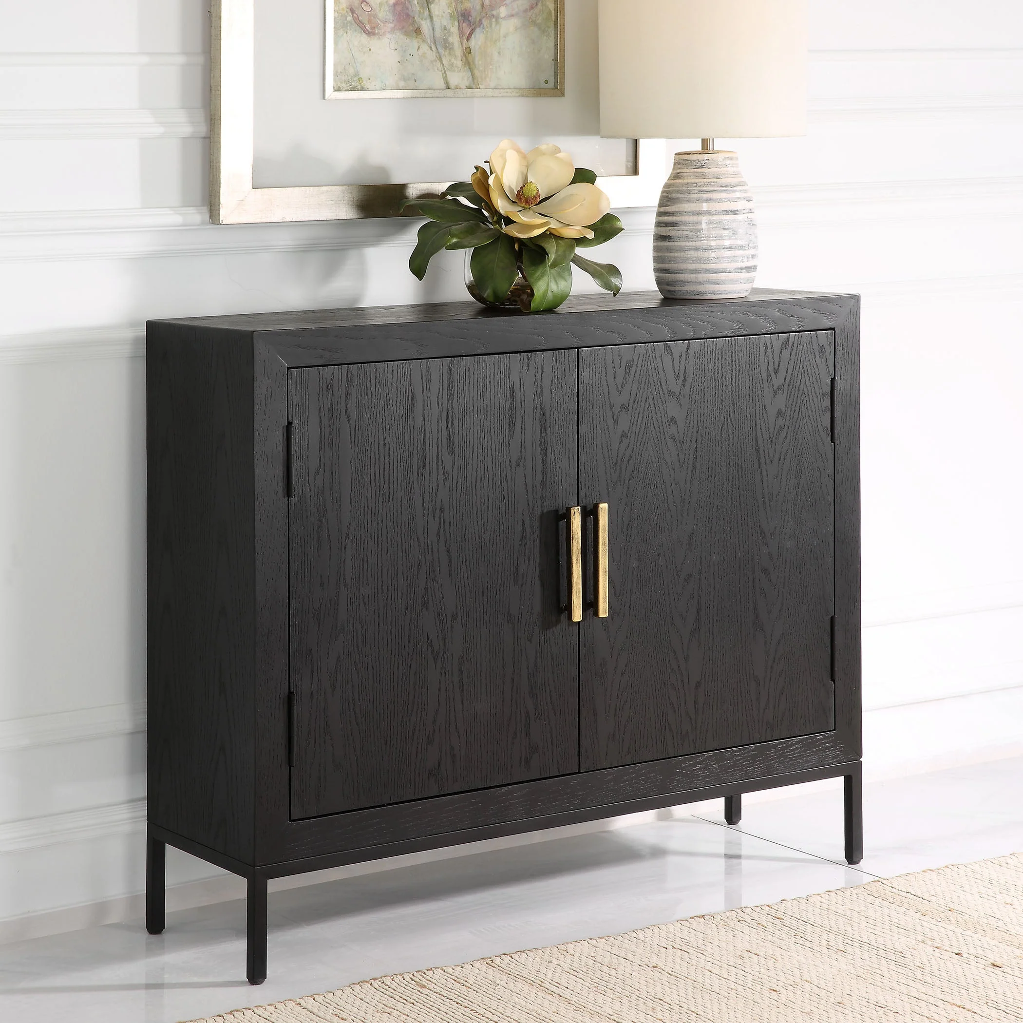 Uttermost Front Range Dark Oak 2 Door Cabinet - Image 5