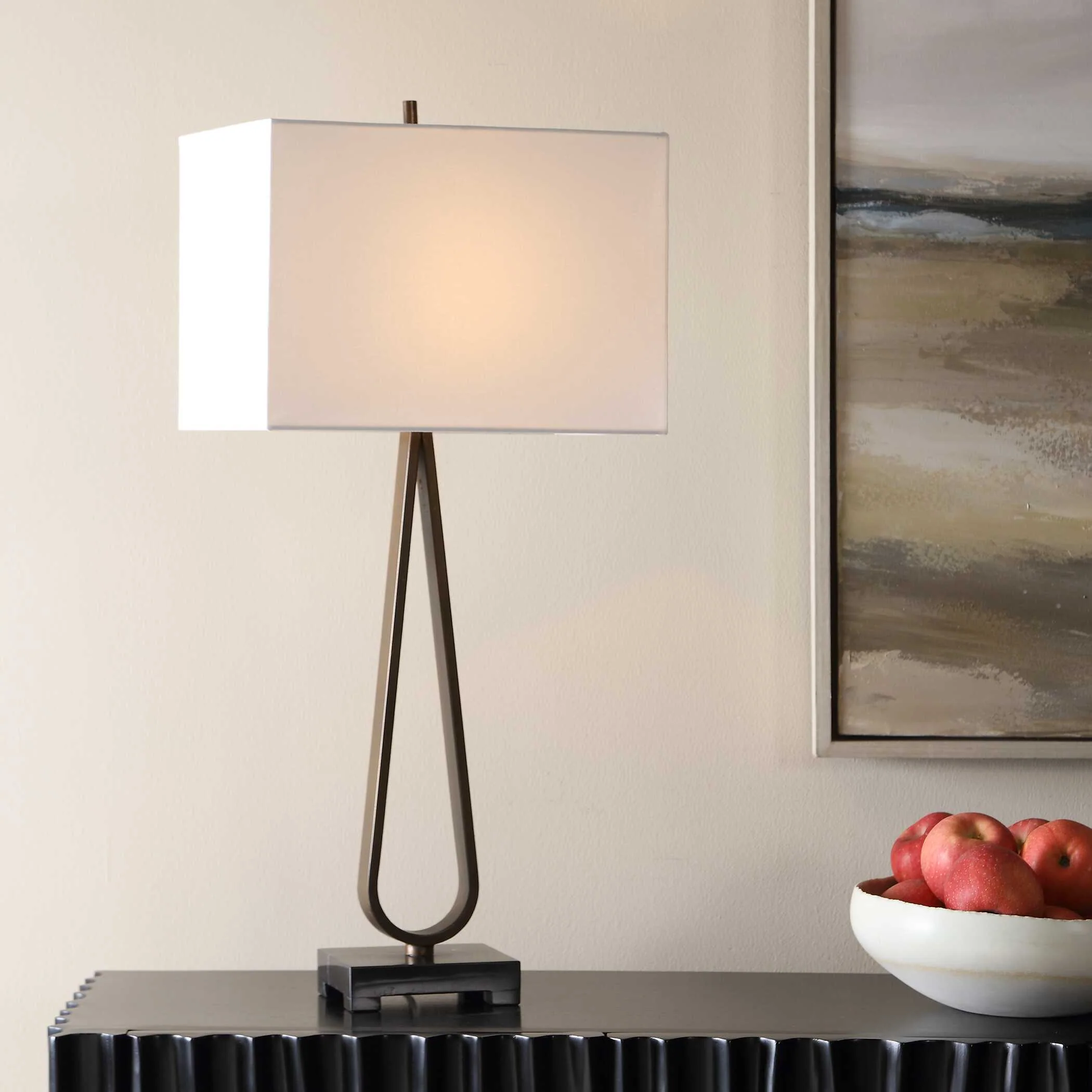 Uttermost Galloway Dark Bronze Table Lamp - Image 2