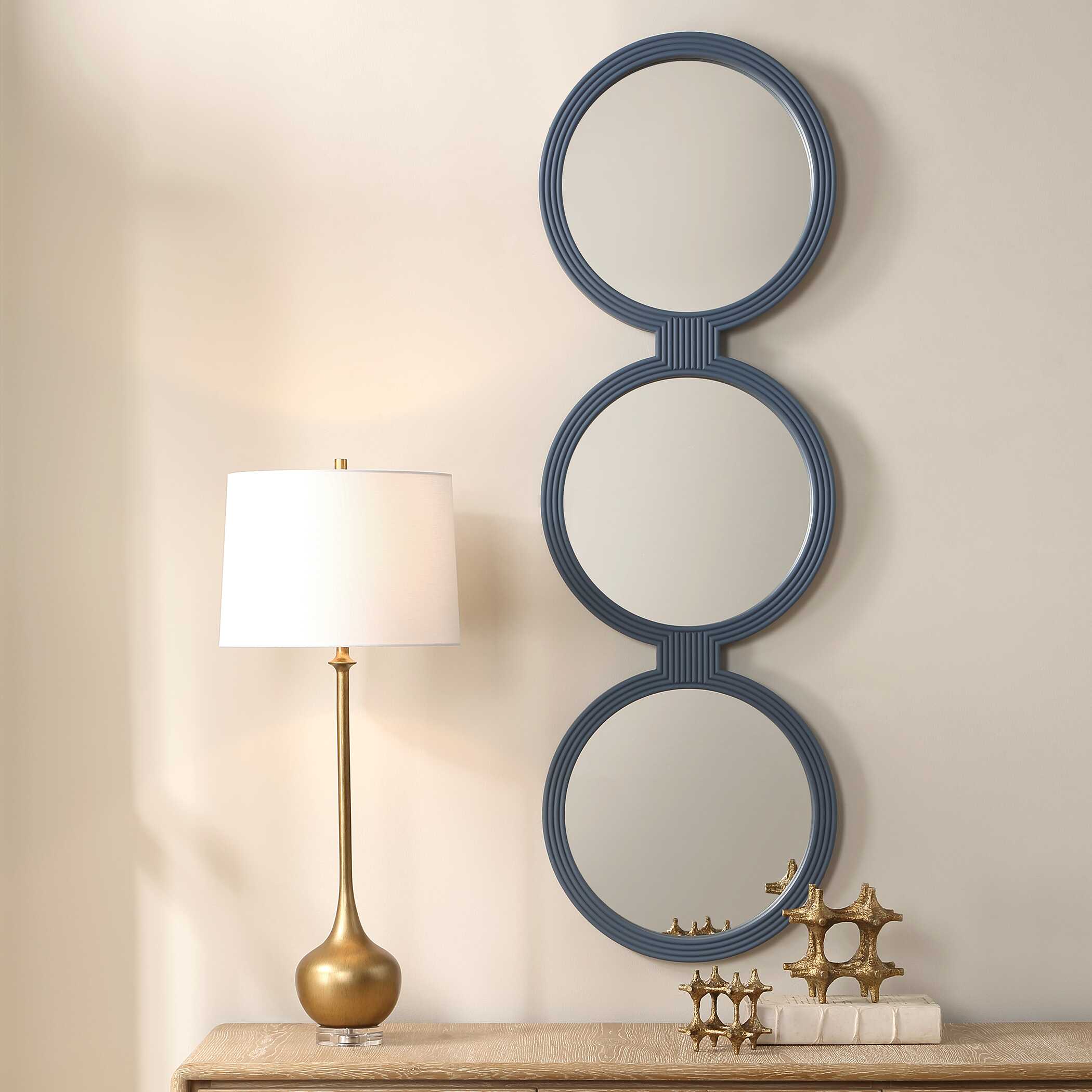 Uttermost Going In Circles Blue Gray Mirror - Image 2