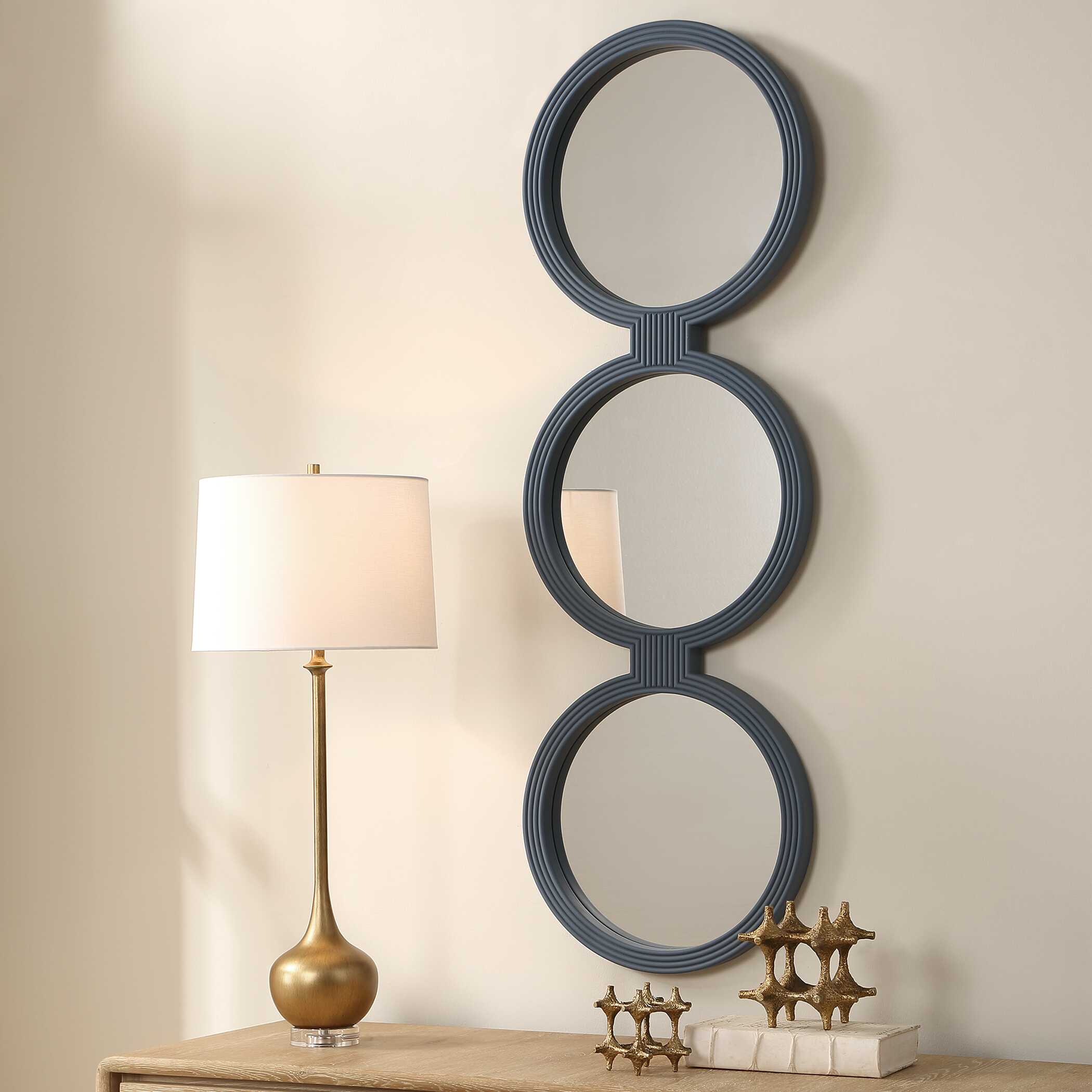 Uttermost Going In Circles Blue Gray Mirror - Image 3