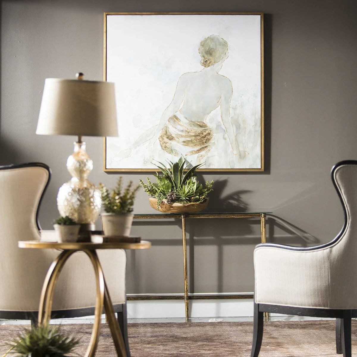 Uttermost Gold Highlights Hand Painted Canvas - Image 3