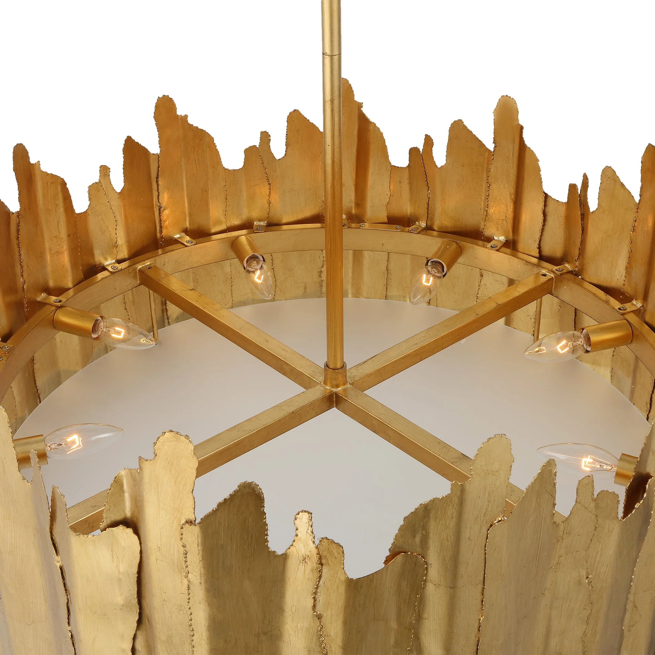 Uttermost Golden Gate 8 Light Industrial Pendant - Image 7