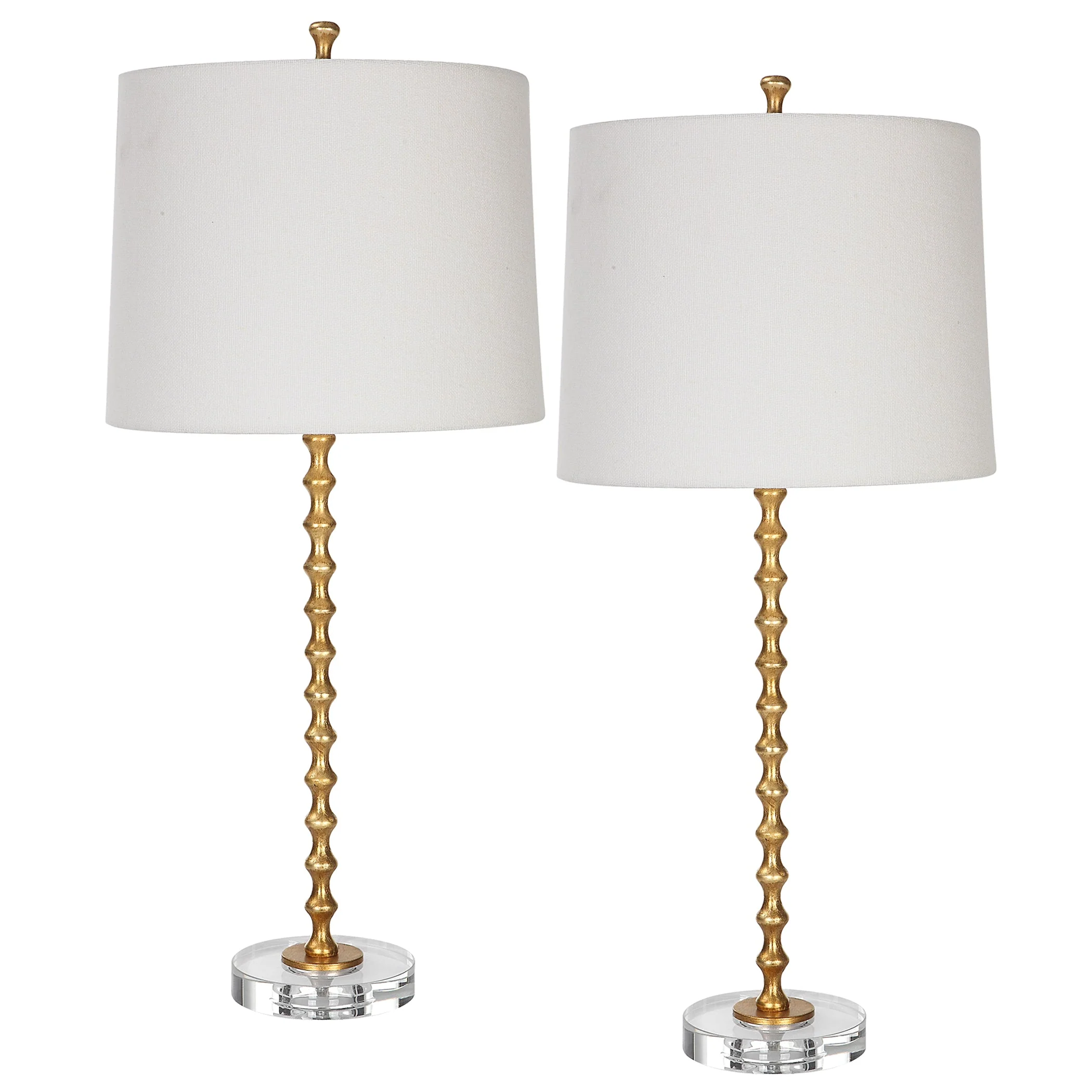 Golden Leaf Table Lamp Set Of 2 - Image 6