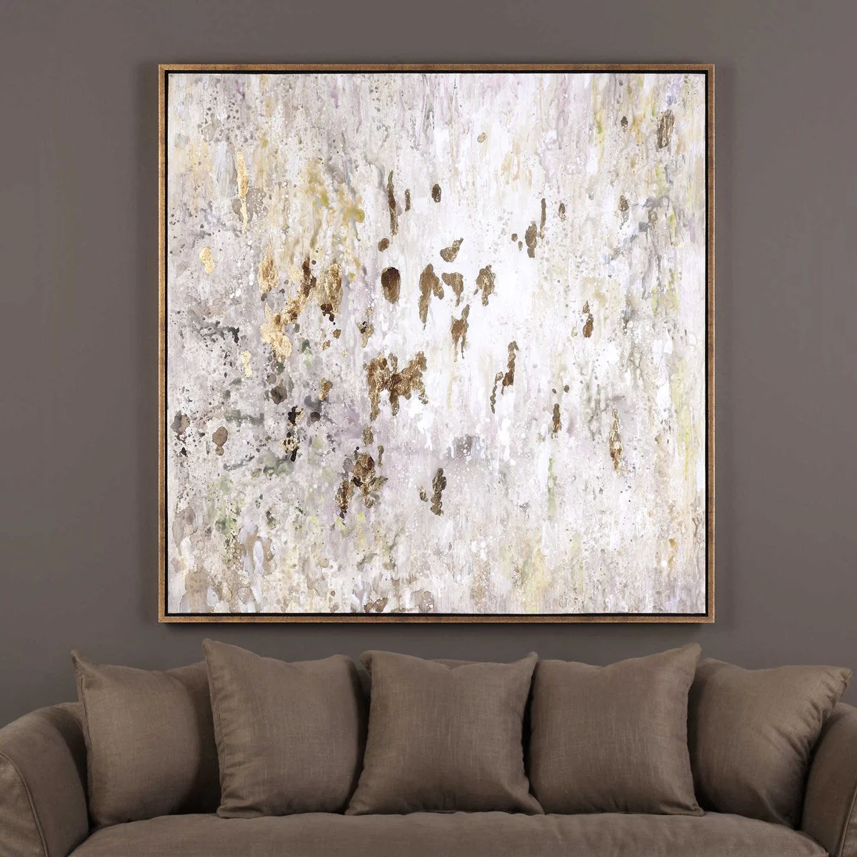 Uttermost Golden Raindrops Hand Painted Canvas - Image 4