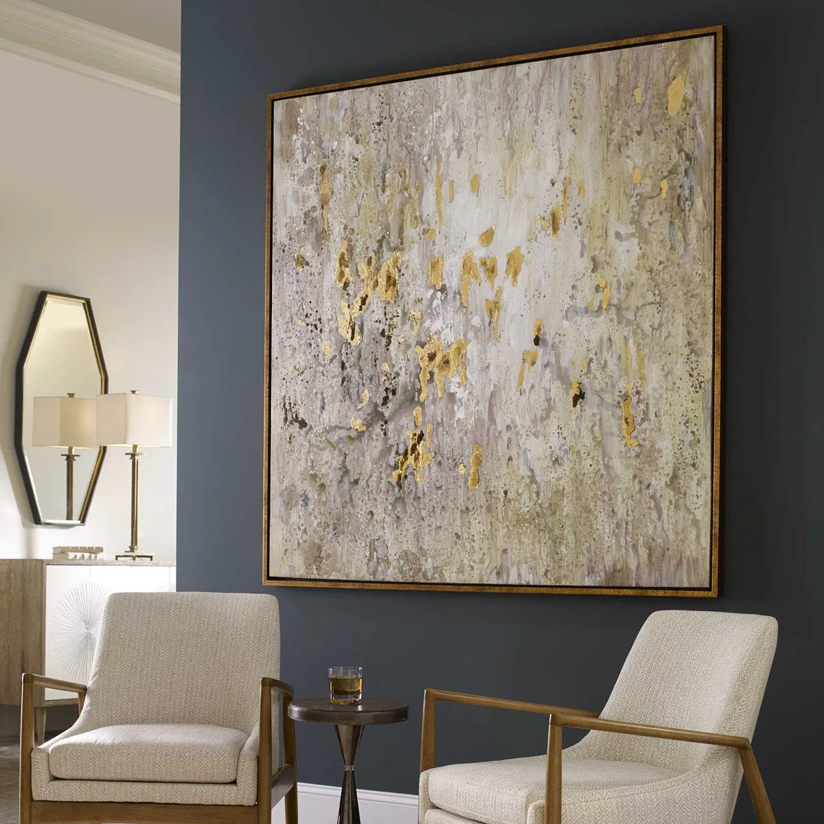 Uttermost Golden Raindrops Hand Painted Canvas - Image 5