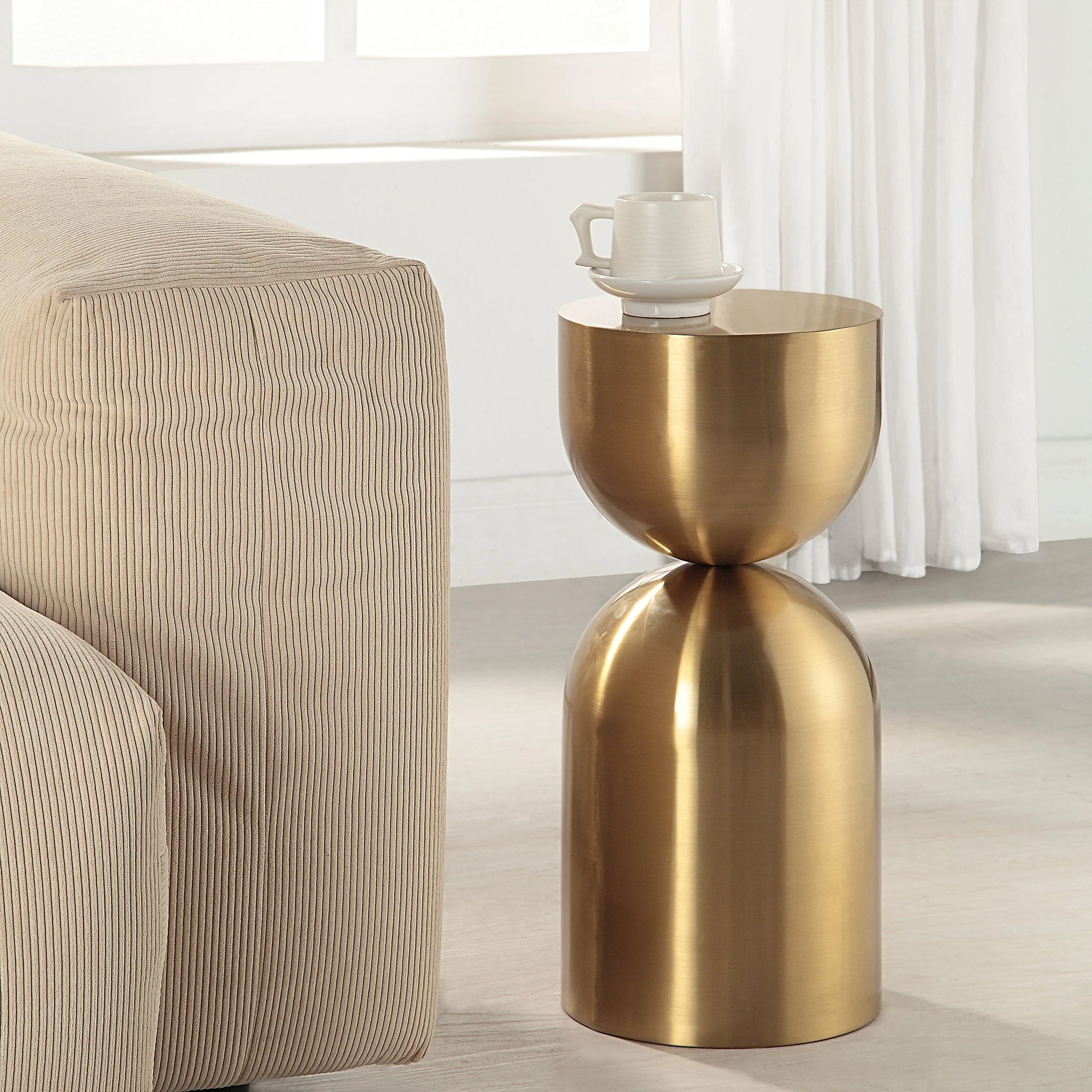 Uttermost Golden Vessel Modern Accent Table - Image 4