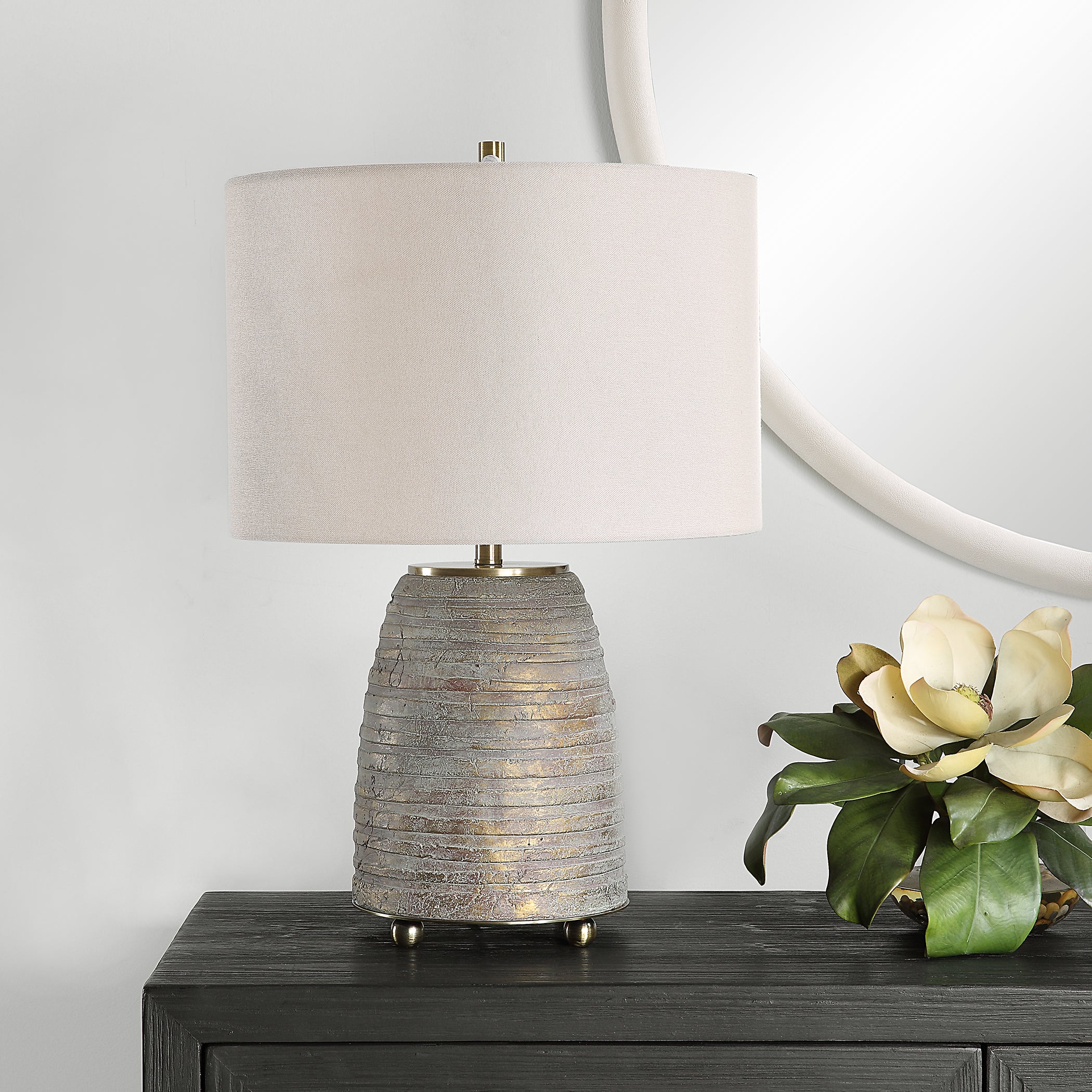 Uttermost Gorda Bronze Ceramic Table Lamp - Image 3