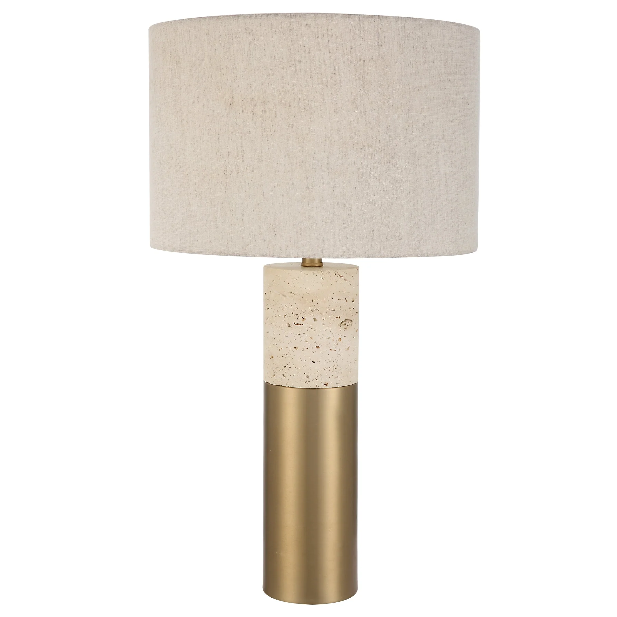 Uttermost Gravitas Elegant Brass & Stone Lamp - Image 5