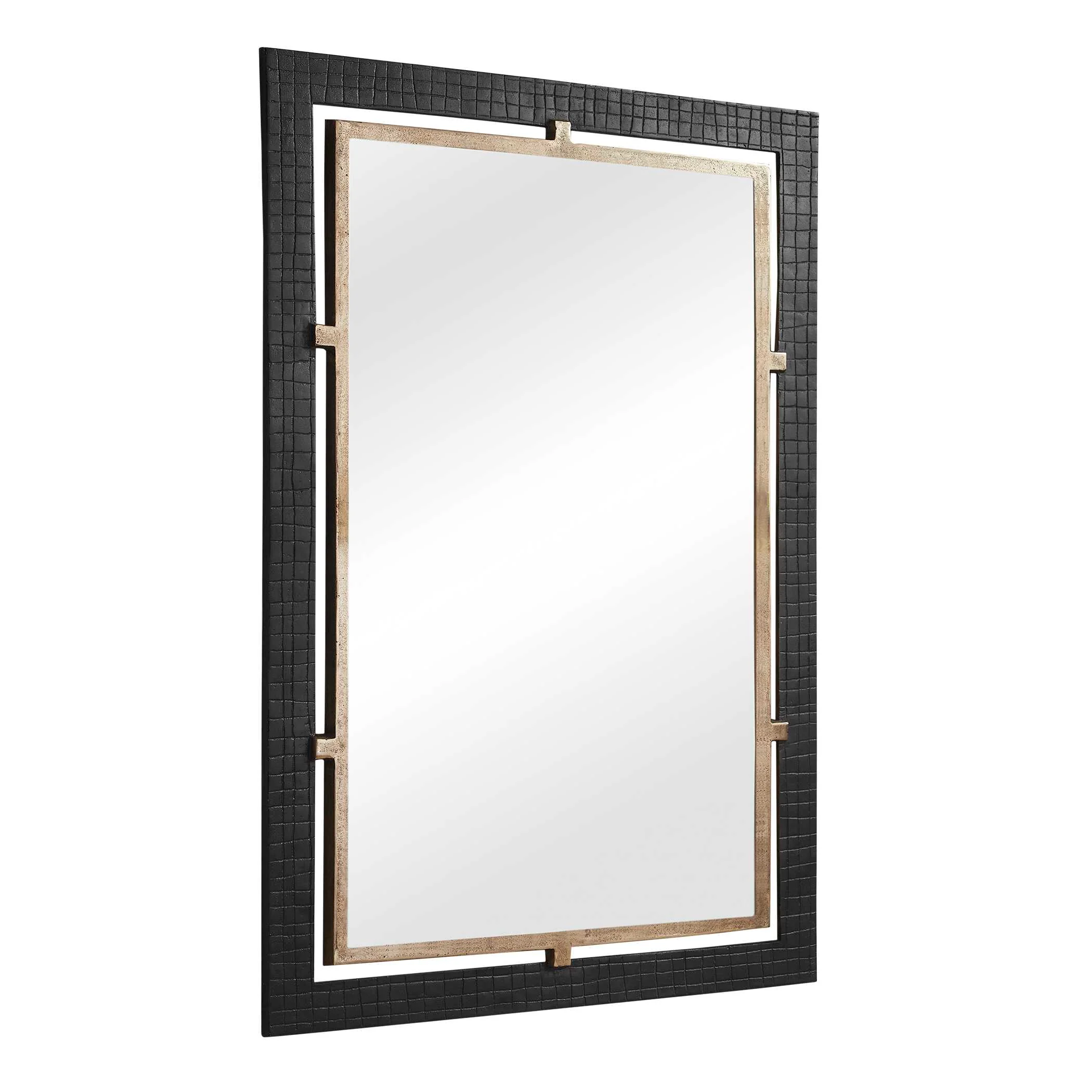 Uttermost Guerra Walnut & Brass Mirror - Image 4