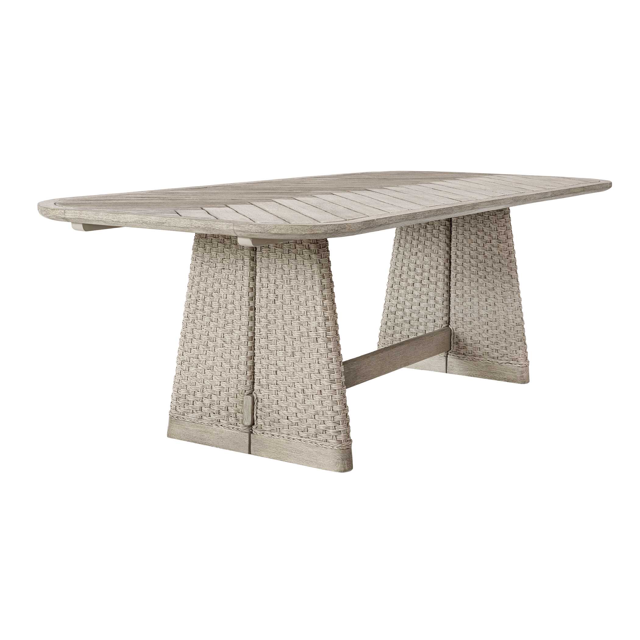 Uttermost Harbor Herringbone Indoor-Outdoor Dining Table - Image 6
