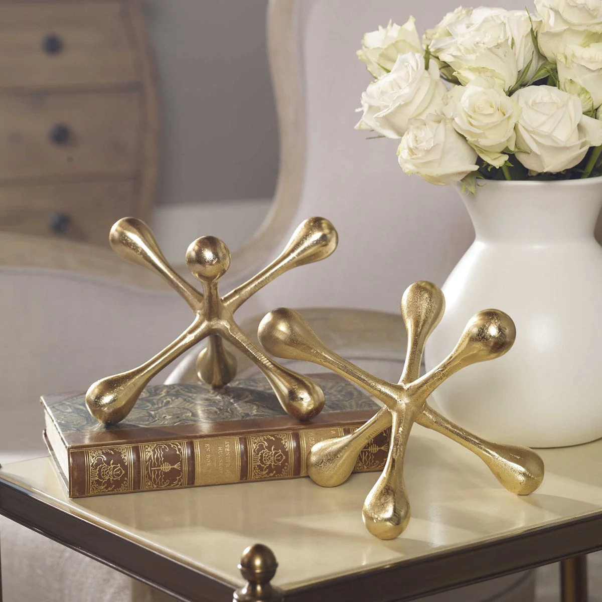 Uttermost Harlan Objects Brass, S/2 - Image 3