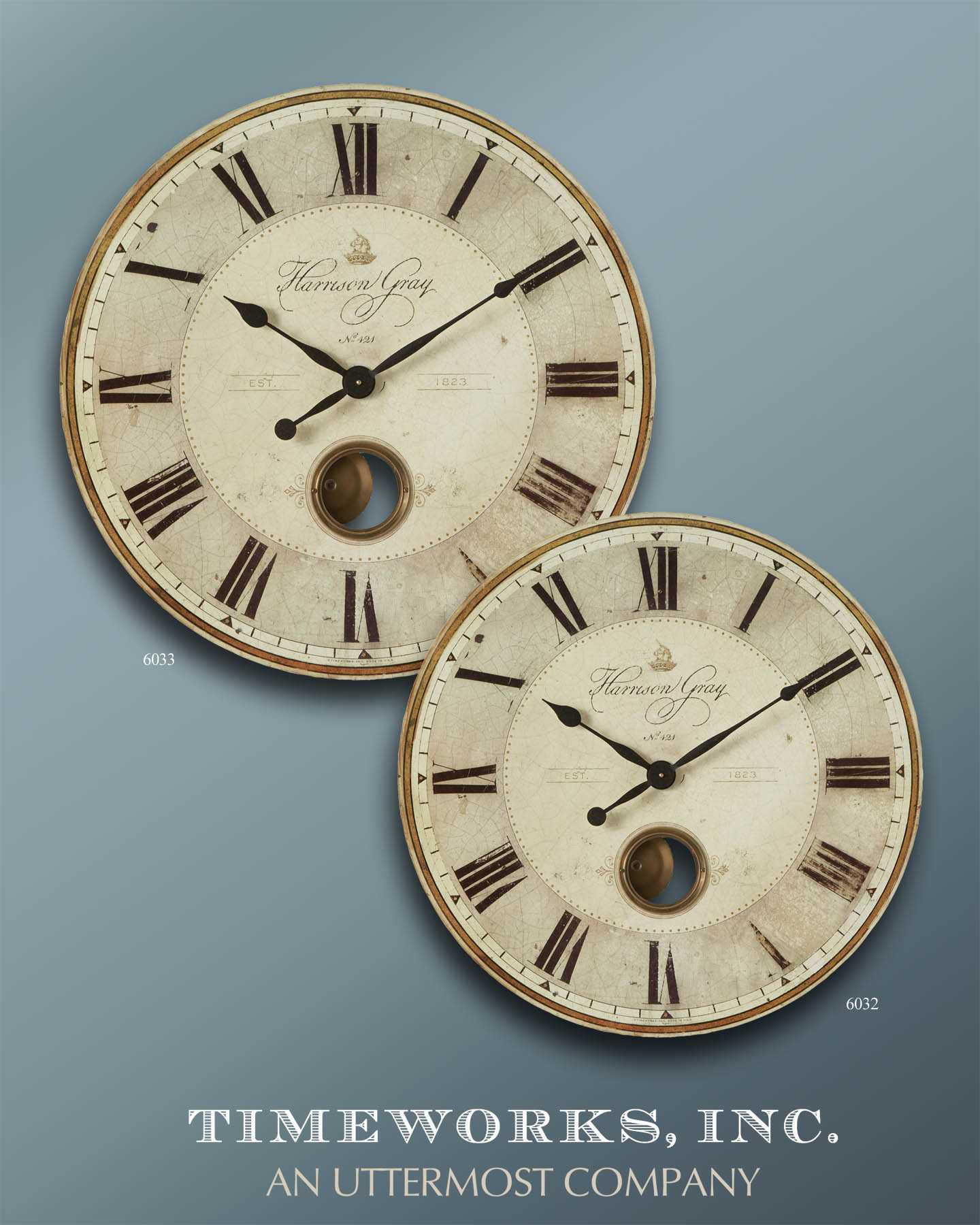 Uttermost Harrison Gray 23" Wall Clock - Image 3