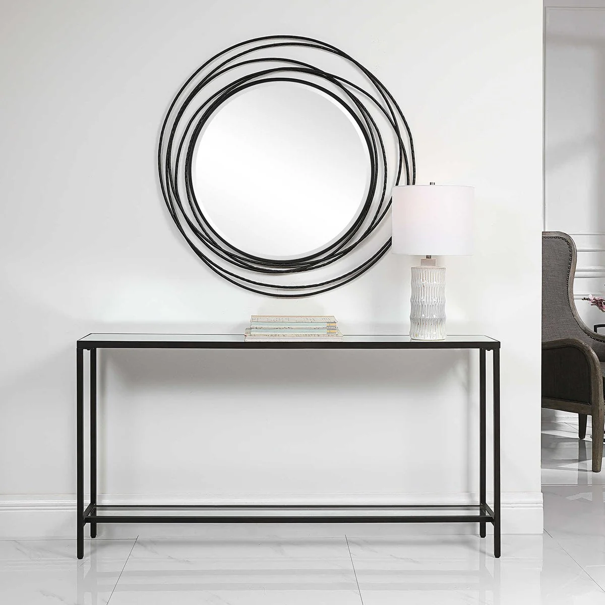 Uttermost Hayley Console Table, Black - Image 3
