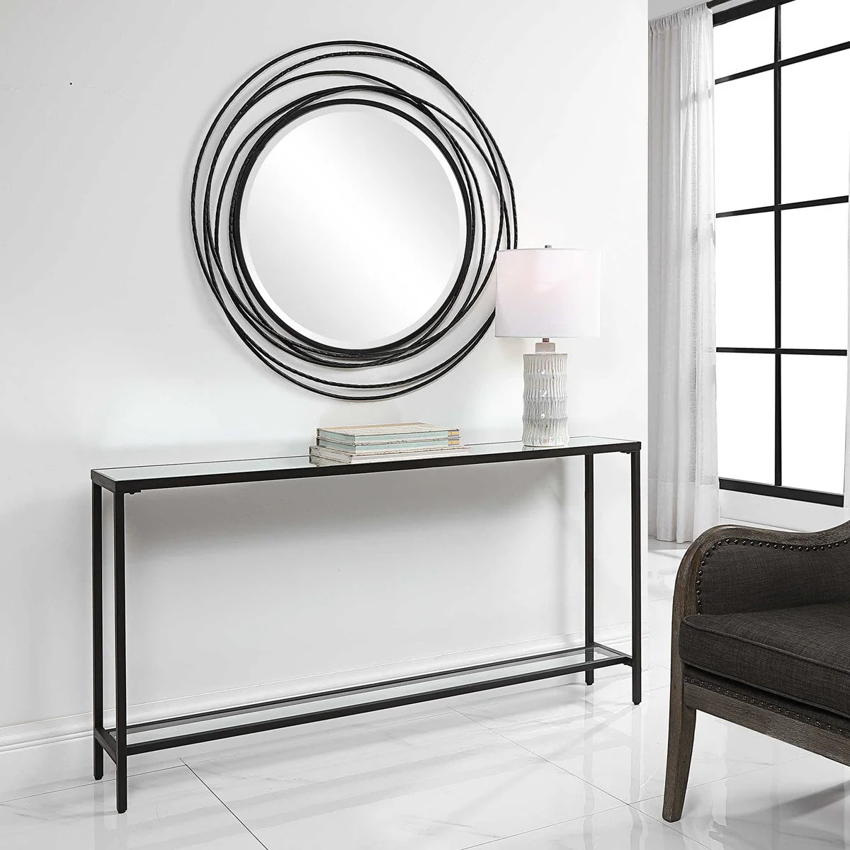 Uttermost Hayley Console Table, Black - Image 4