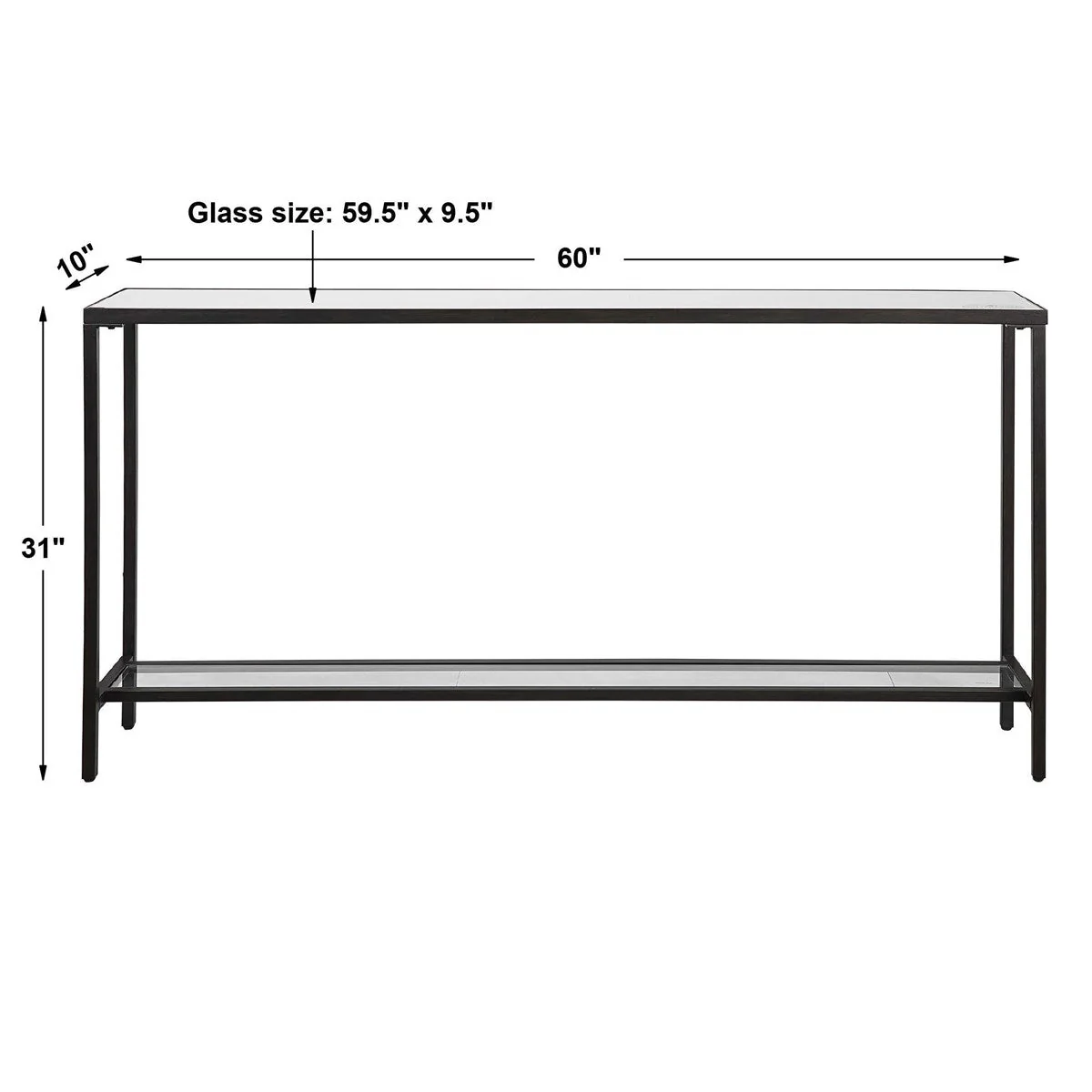 Uttermost Hayley Console Table, Black - Image 7