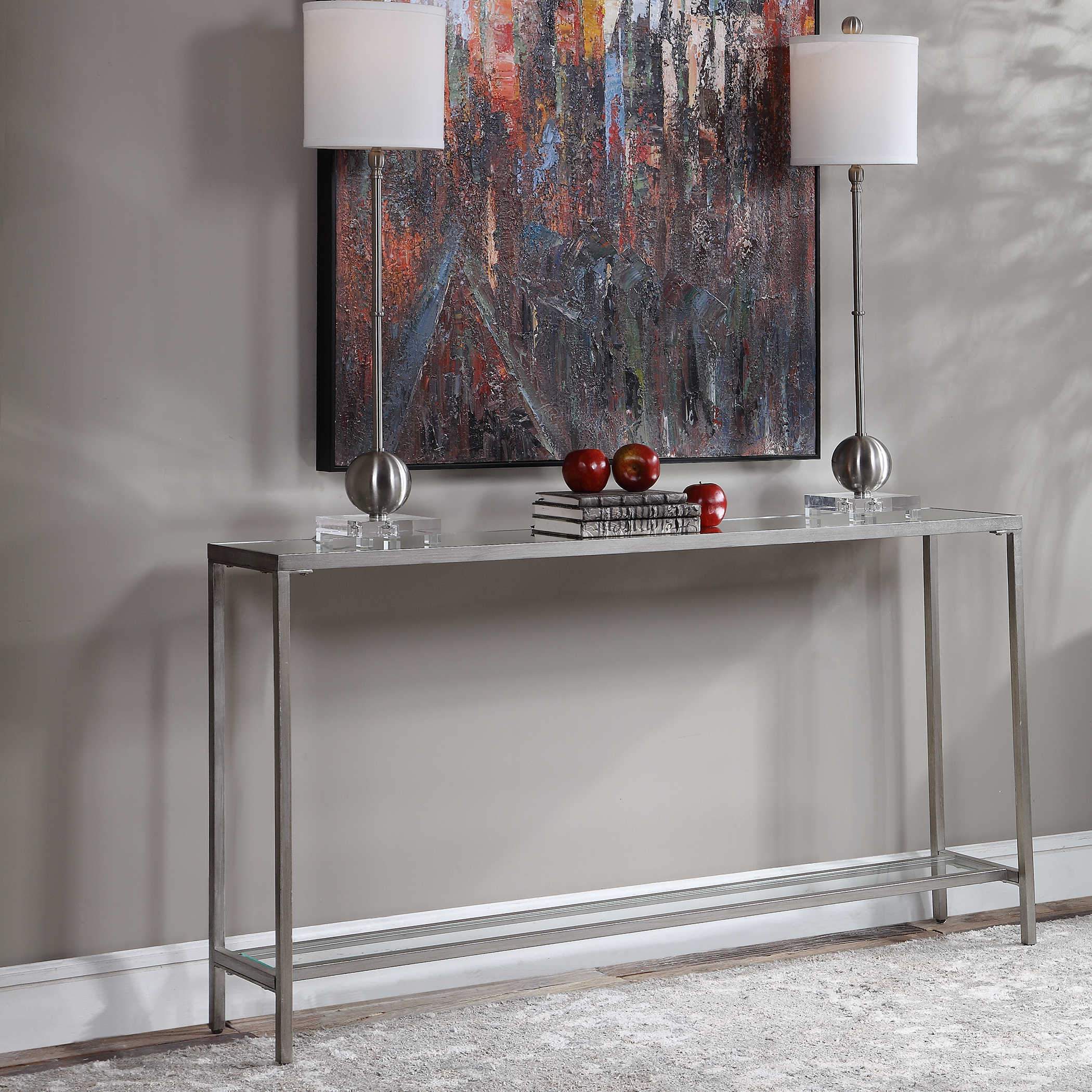 Uttermost Hayley Console Table, Silver - Image 2