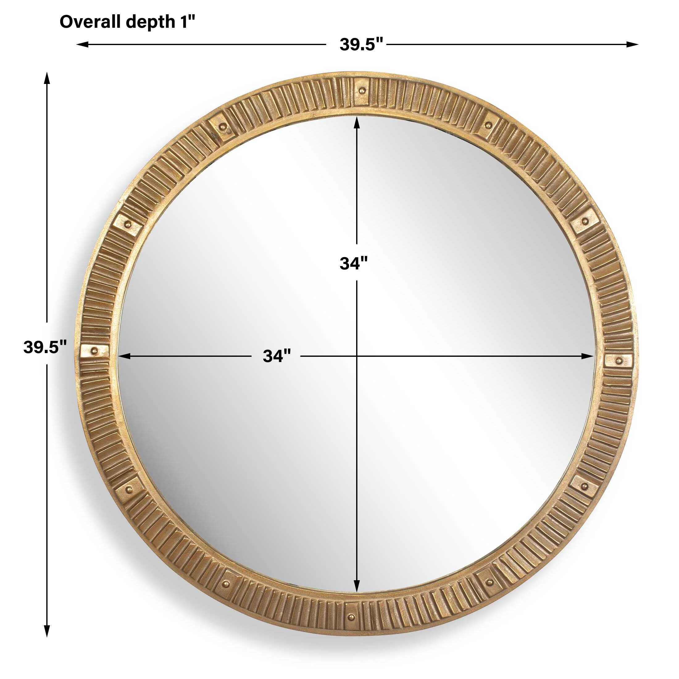 Uttermost Heart Of Gold Round Mirror - Image 3
