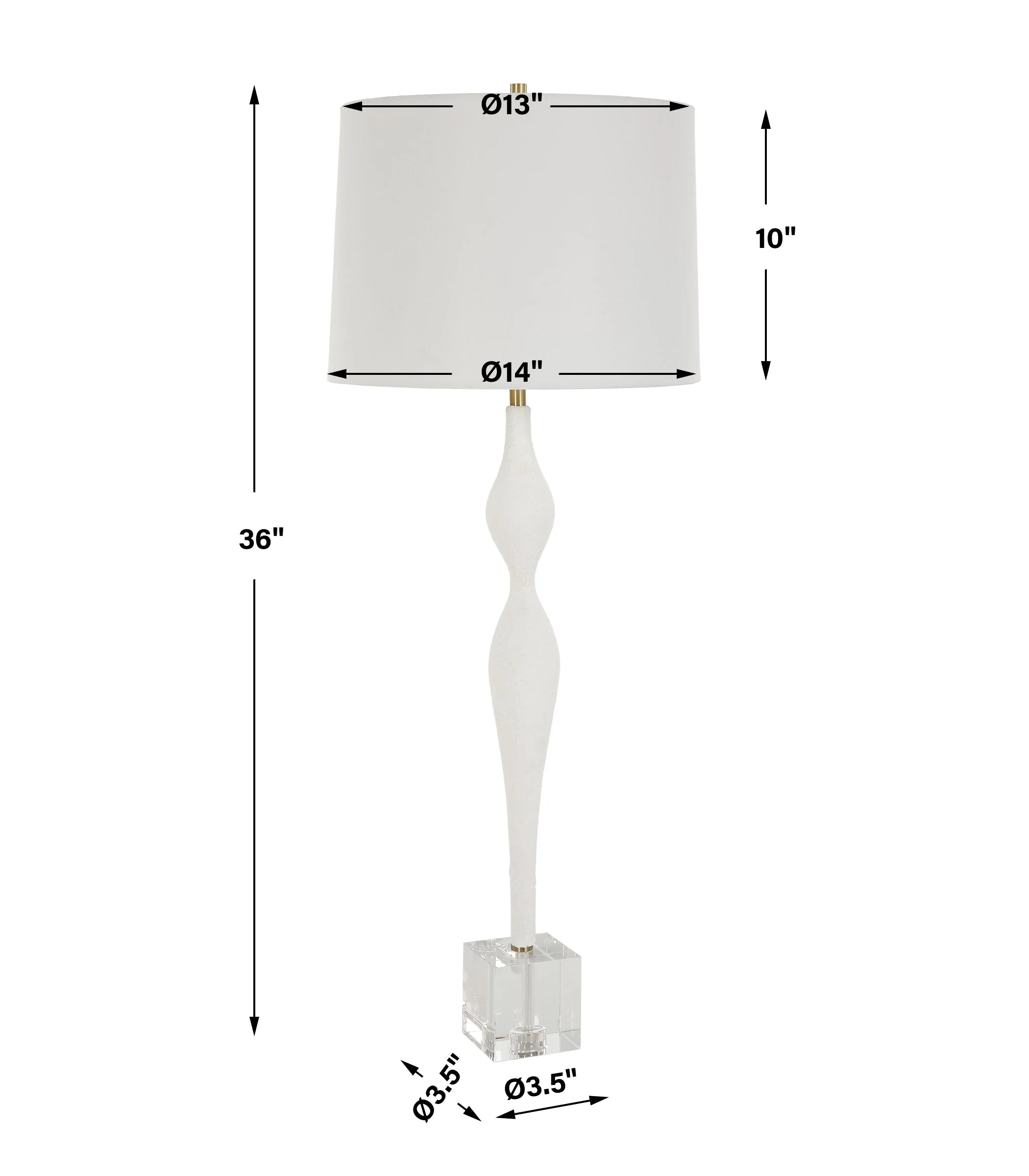 Uttermost Helena Slender White Table Lamp - Image 3