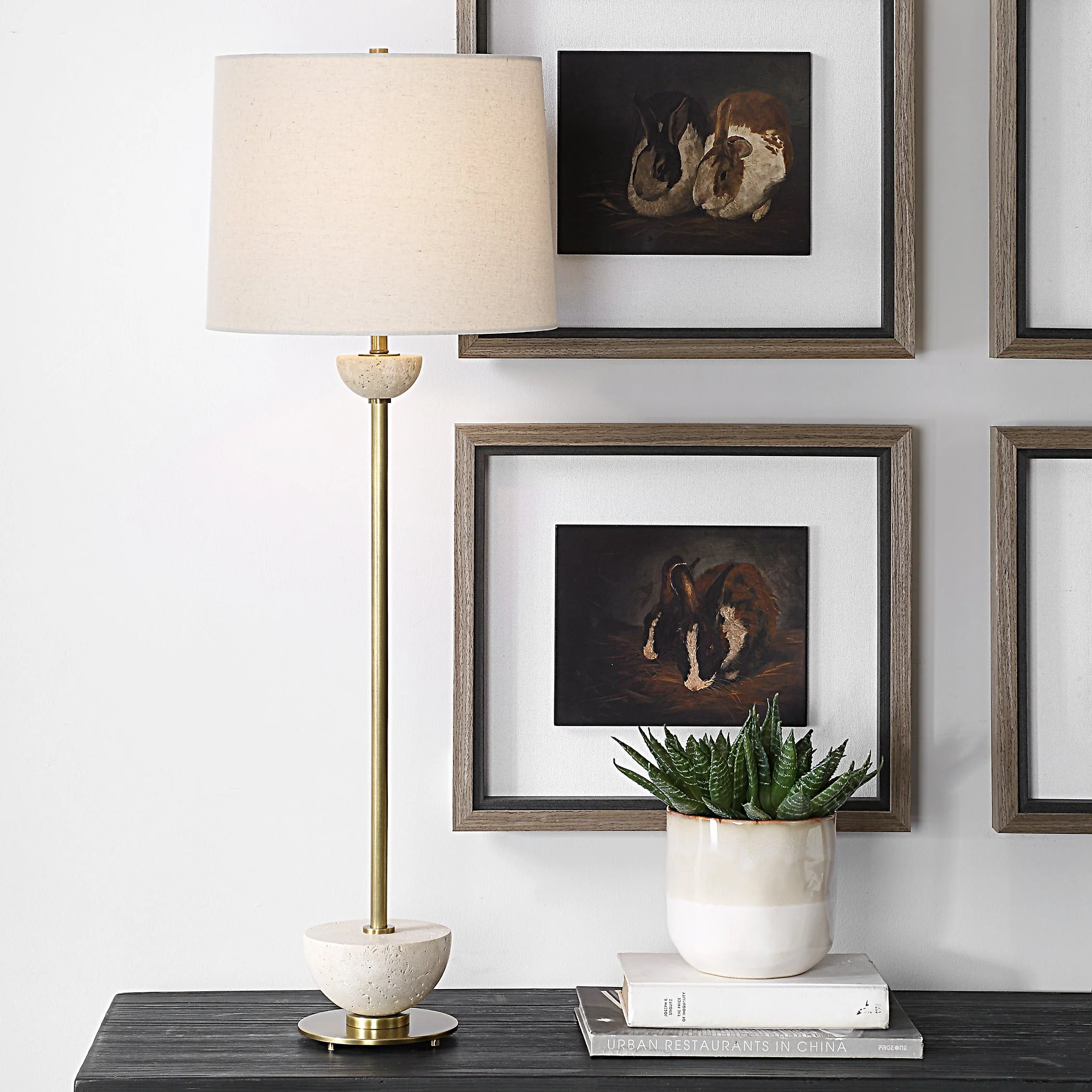 Uttermost Hemisphere Brass Buffet Lamp - Image 2