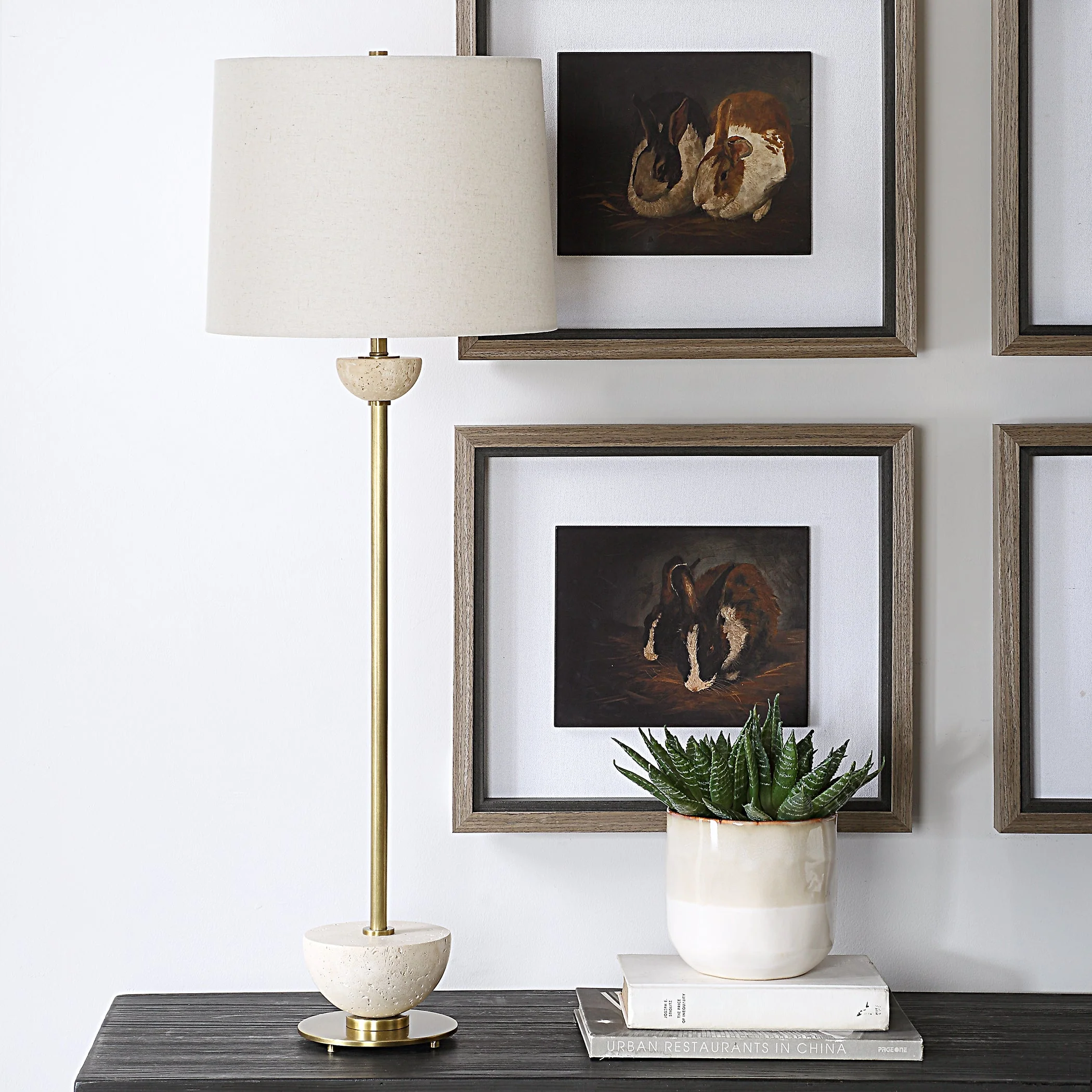 Uttermost Hemisphere Brass Buffet Lamp - Image 3