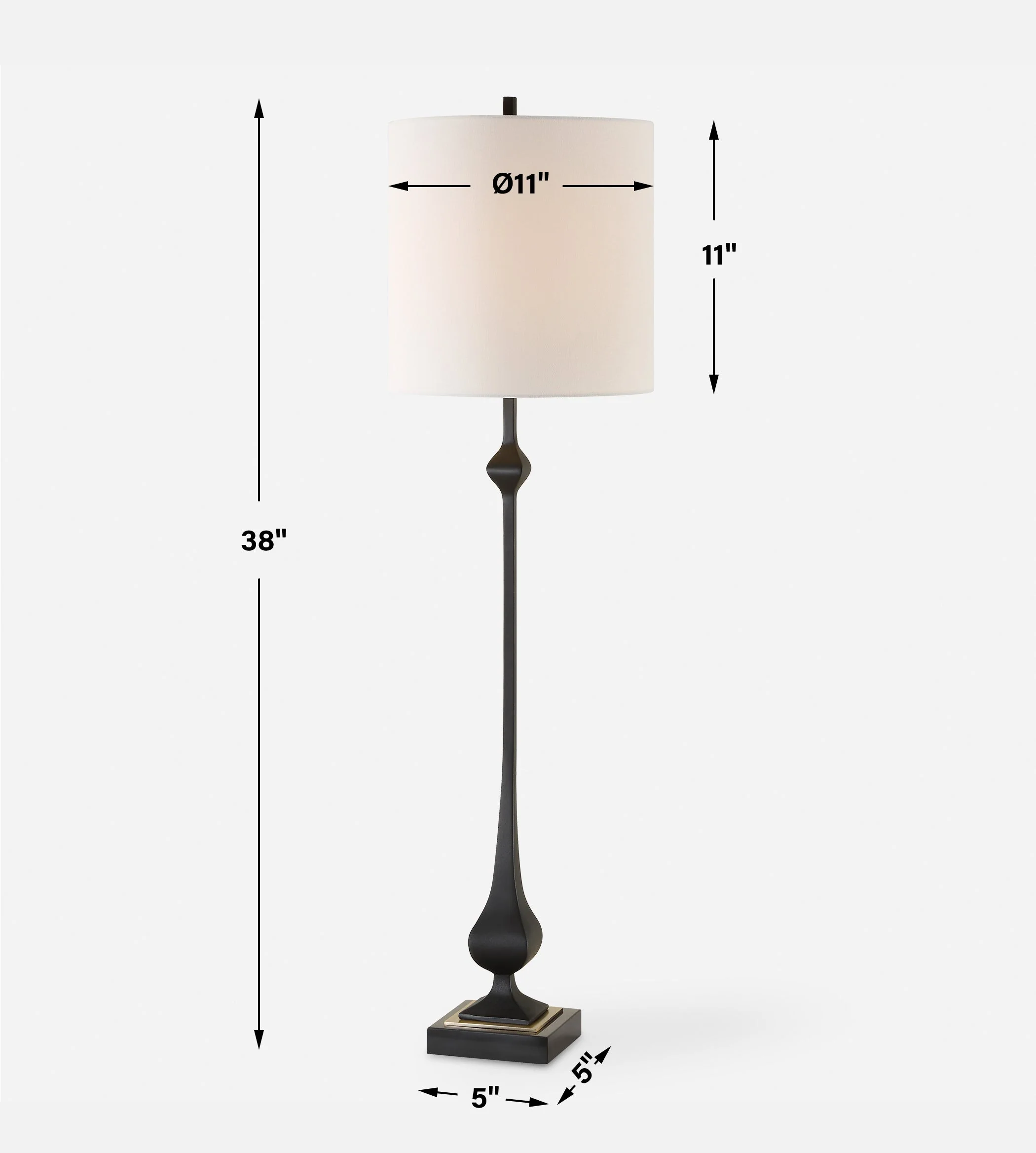 Uttermost Hightower Black Buffet Lamp - Image 3
