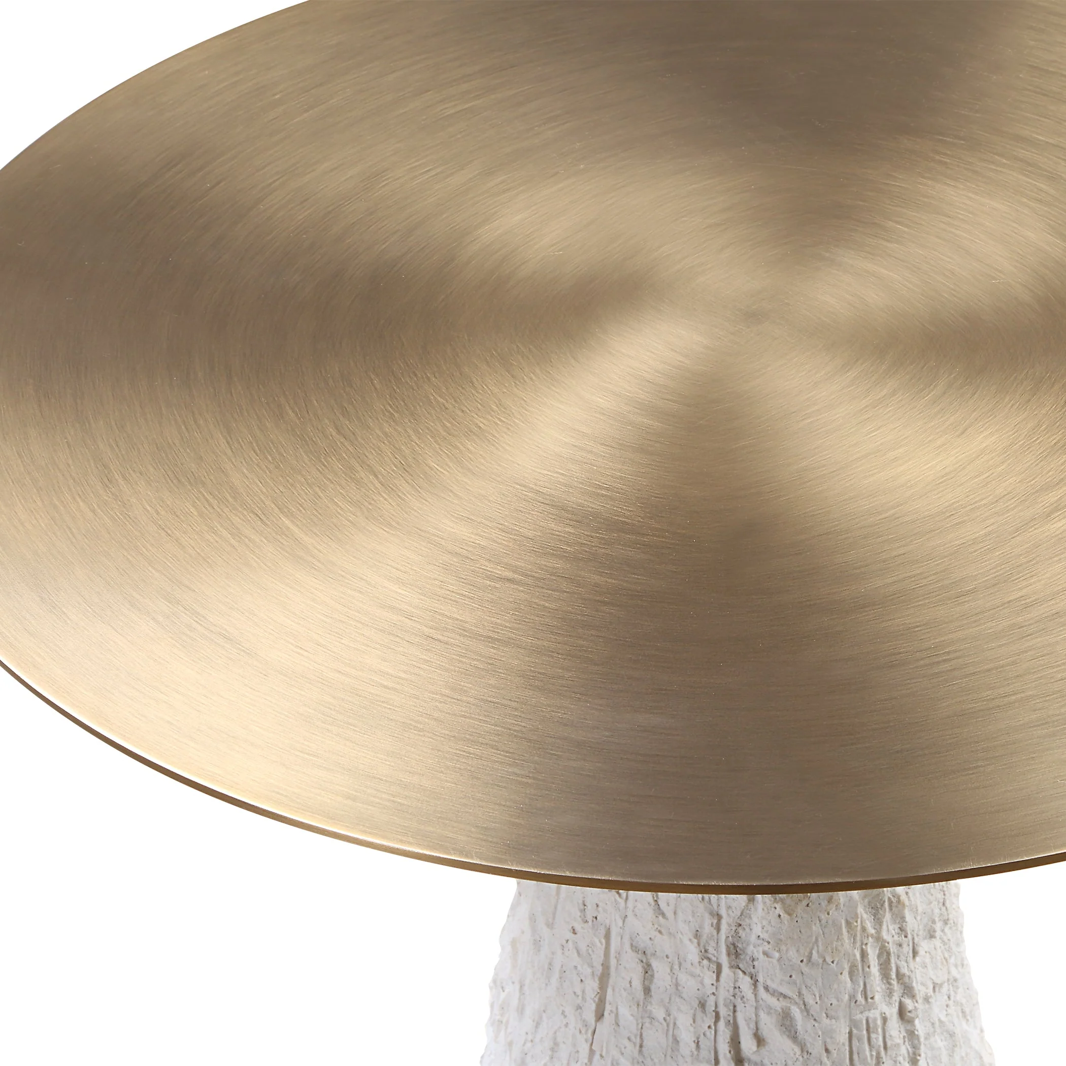 Uttermost Hollen White Stone Accent Table - Image 3