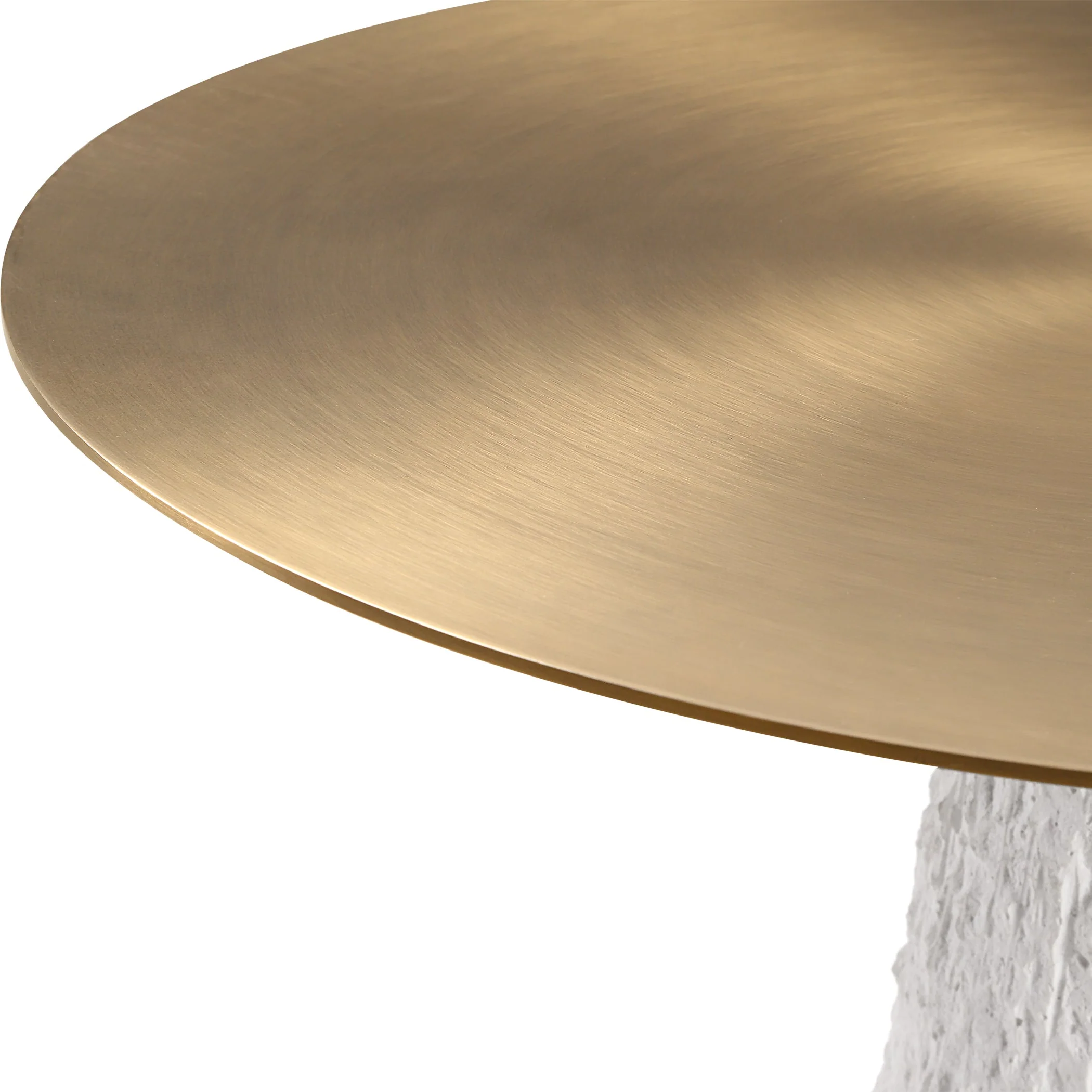 Uttermost Hollen White Stone Accent Table - Image 4