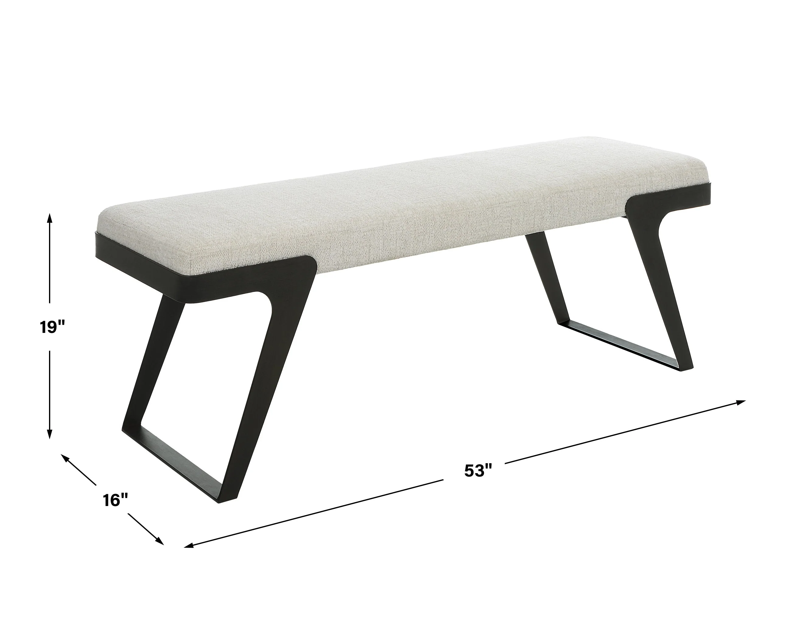 Uttermost Hover Modern Bench - Image 3