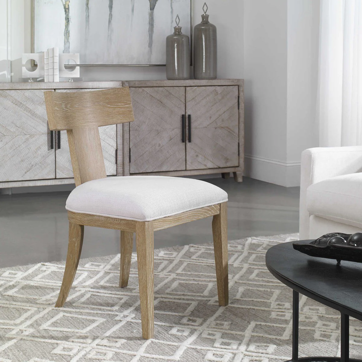 Uttermost Idris Armless Chair, Natural