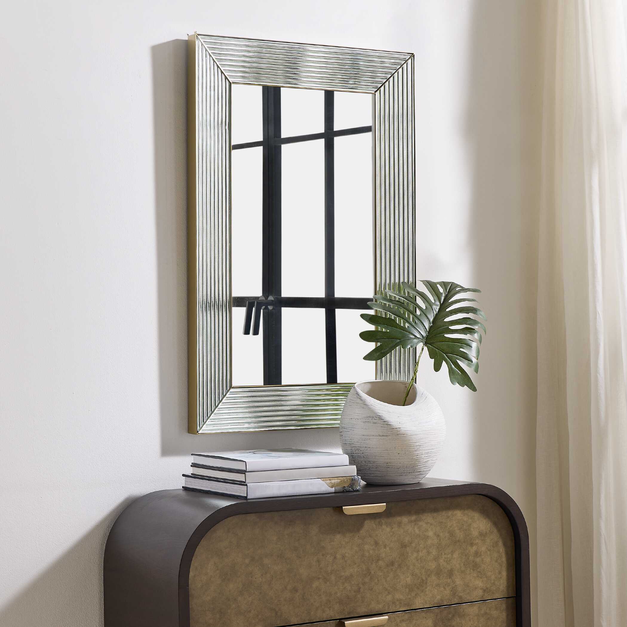 Uttermost Illuminate Antique Brass Mirror - Image 4