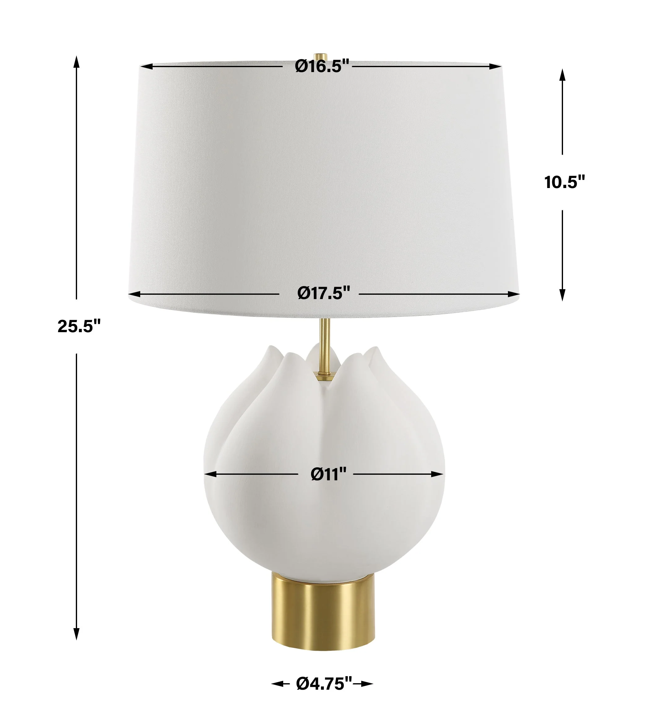 Uttermost In Bloom White Table Lamp - Image 3