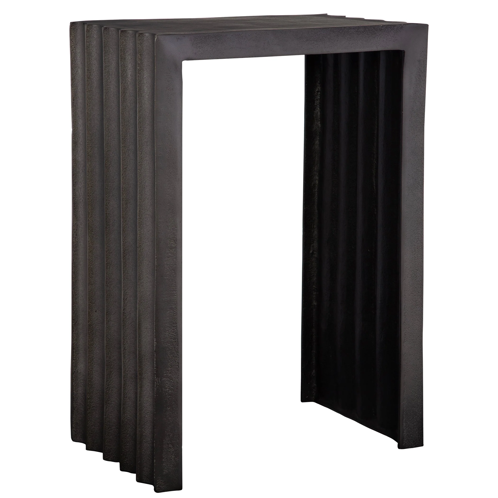Uttermost In The Groove Aluminum Accent Table - Image 4