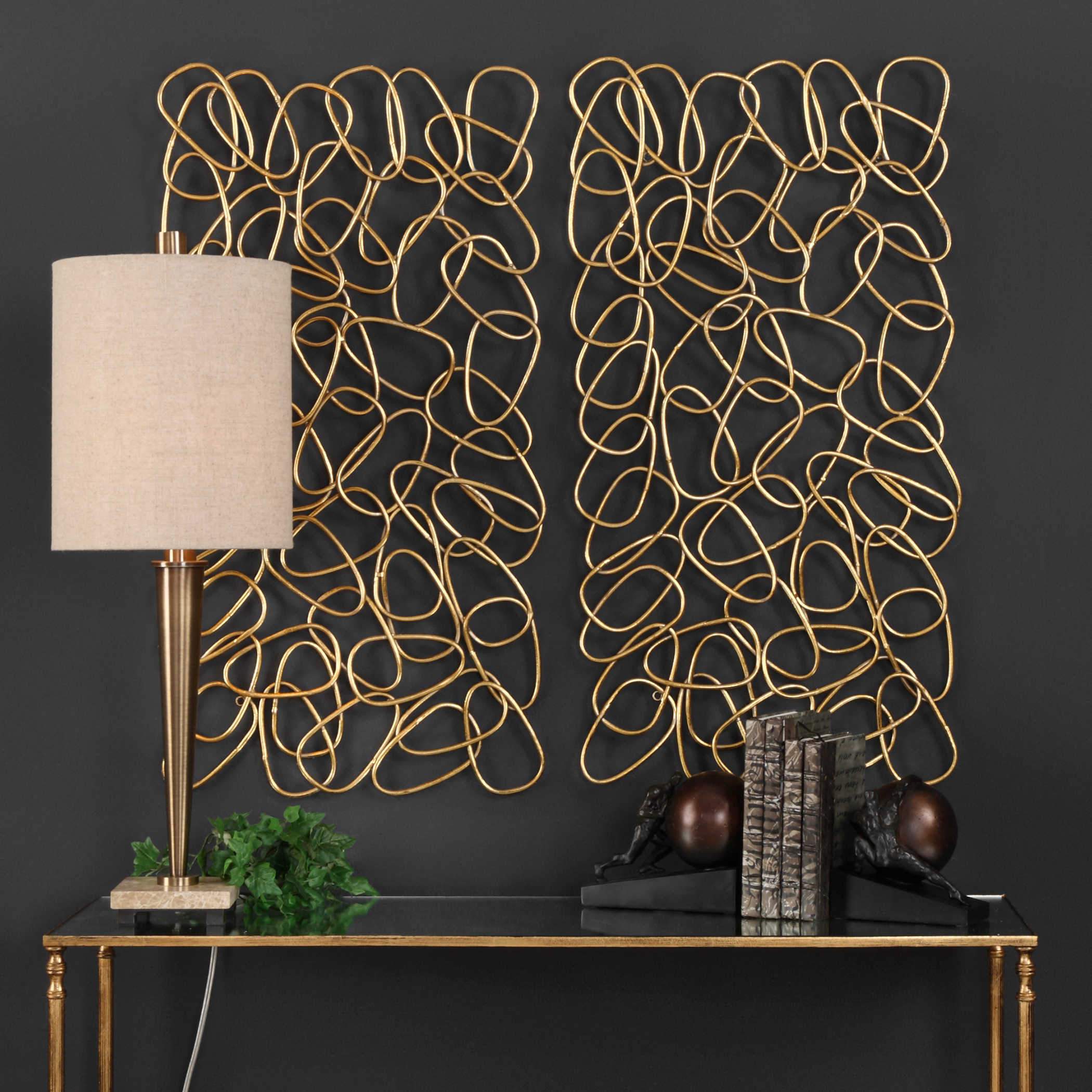 Uttermost In the Loop Metal Wall Panels, S/2