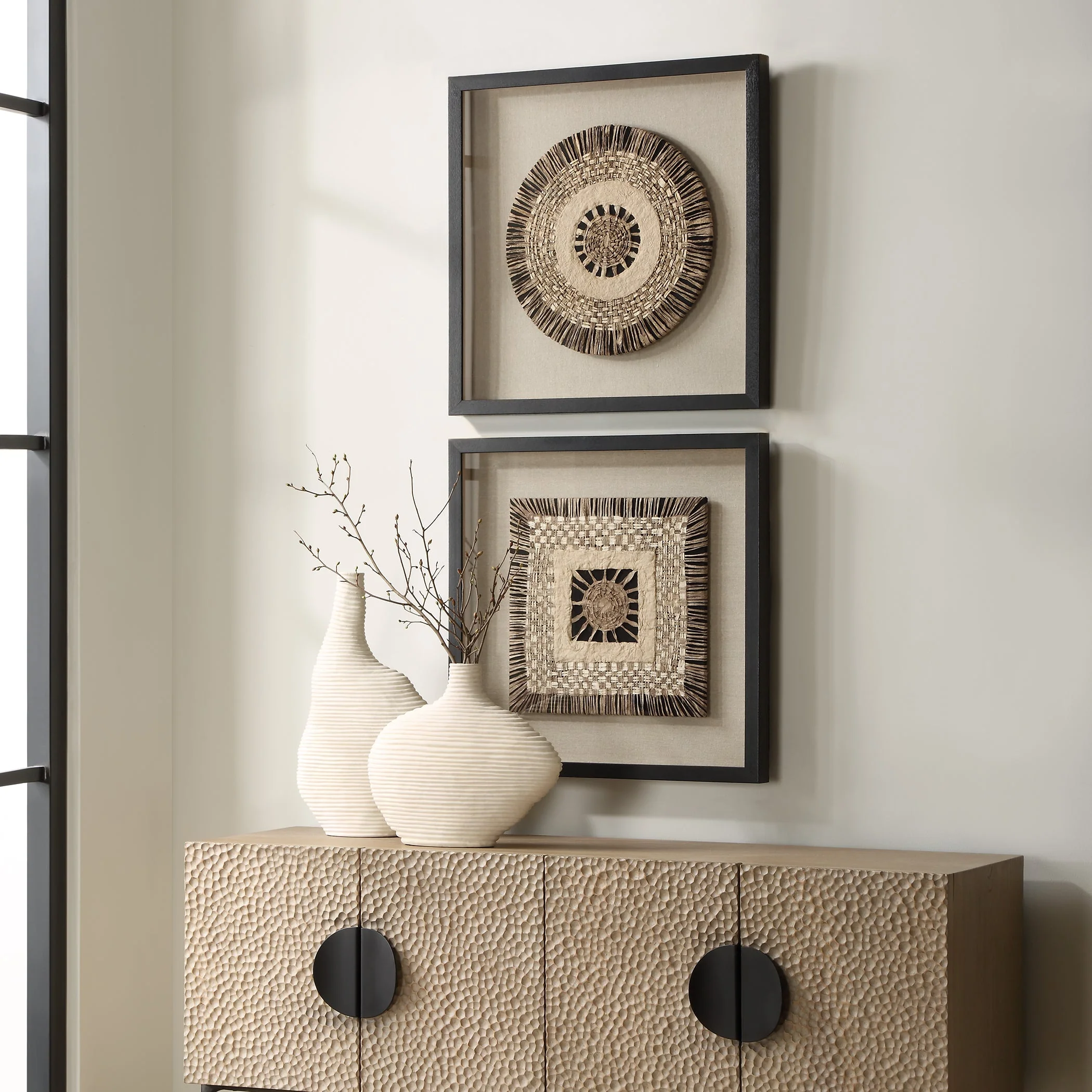 Uttermost Intertwine Knit Paper Shadow Box, S/2 - Image 2