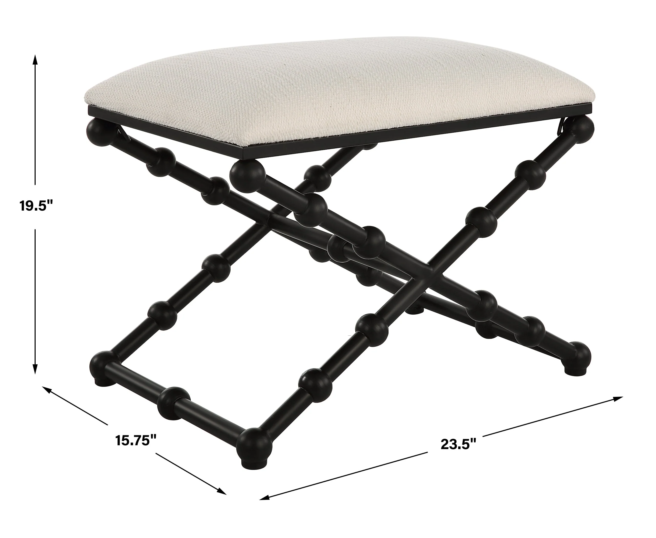 Uttermost Iron Drops Small Bench - Image 3