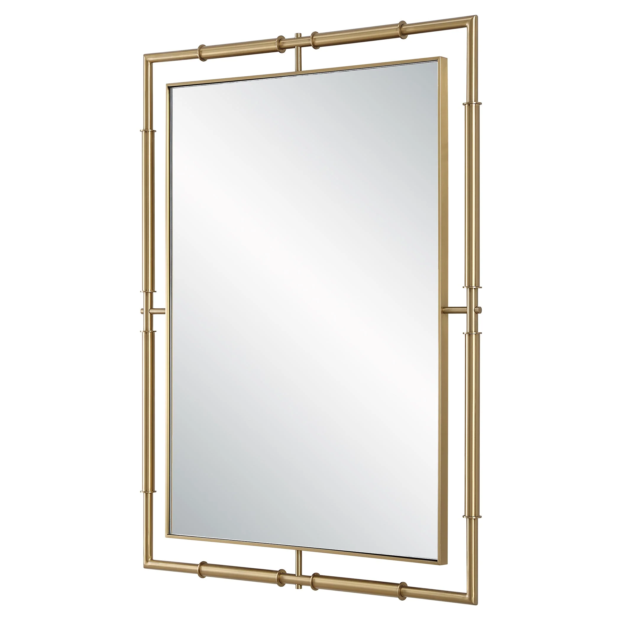 Uttermost It's All Connected Rectangle Brass Mirror - Image 5