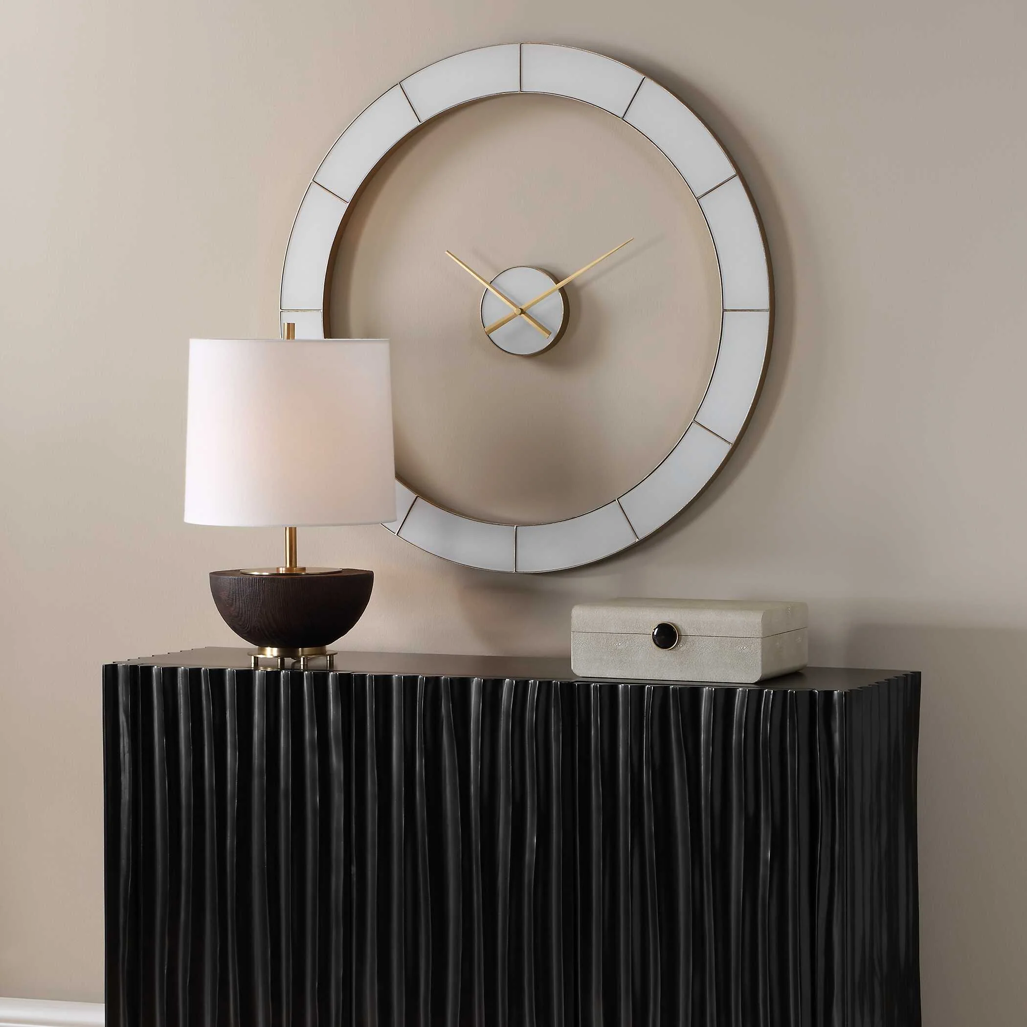 Uttermost Ivory Halo Minimalist Wall Clock - Image 3