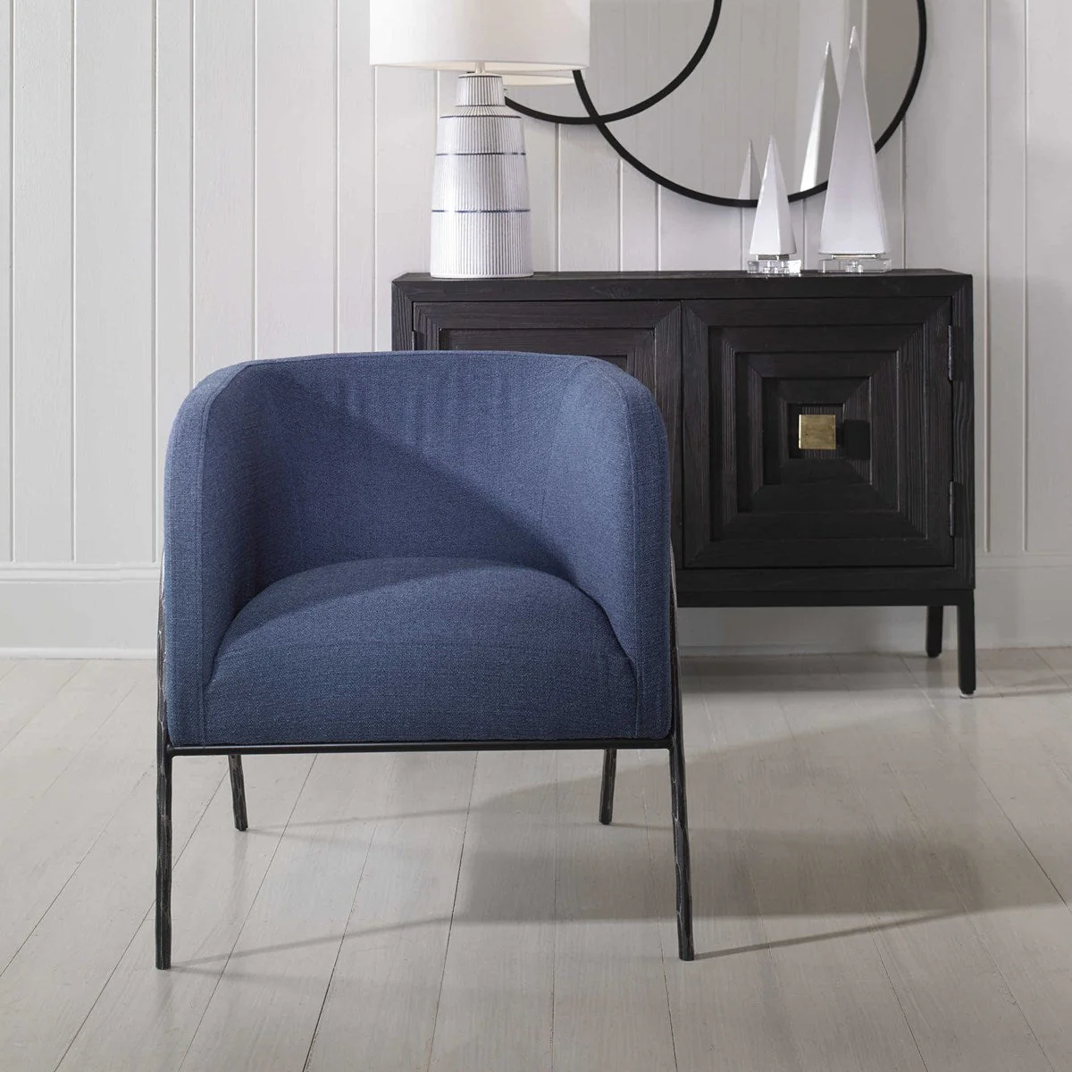 Uttermost Jacobsen Accent Chair, Denim - Image 3