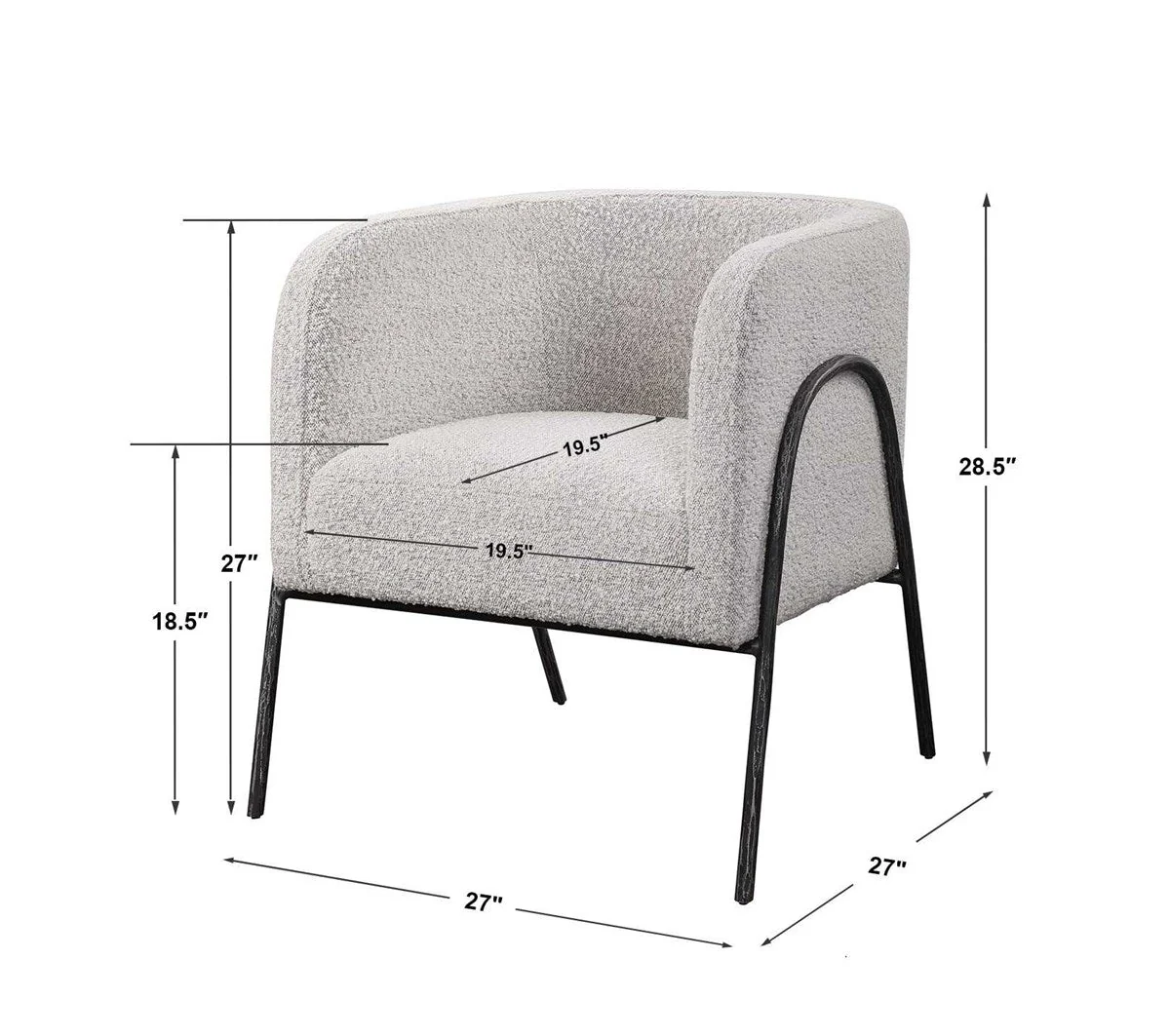 Uttermost Jacobsen Accent Chair, Gray - Image 11