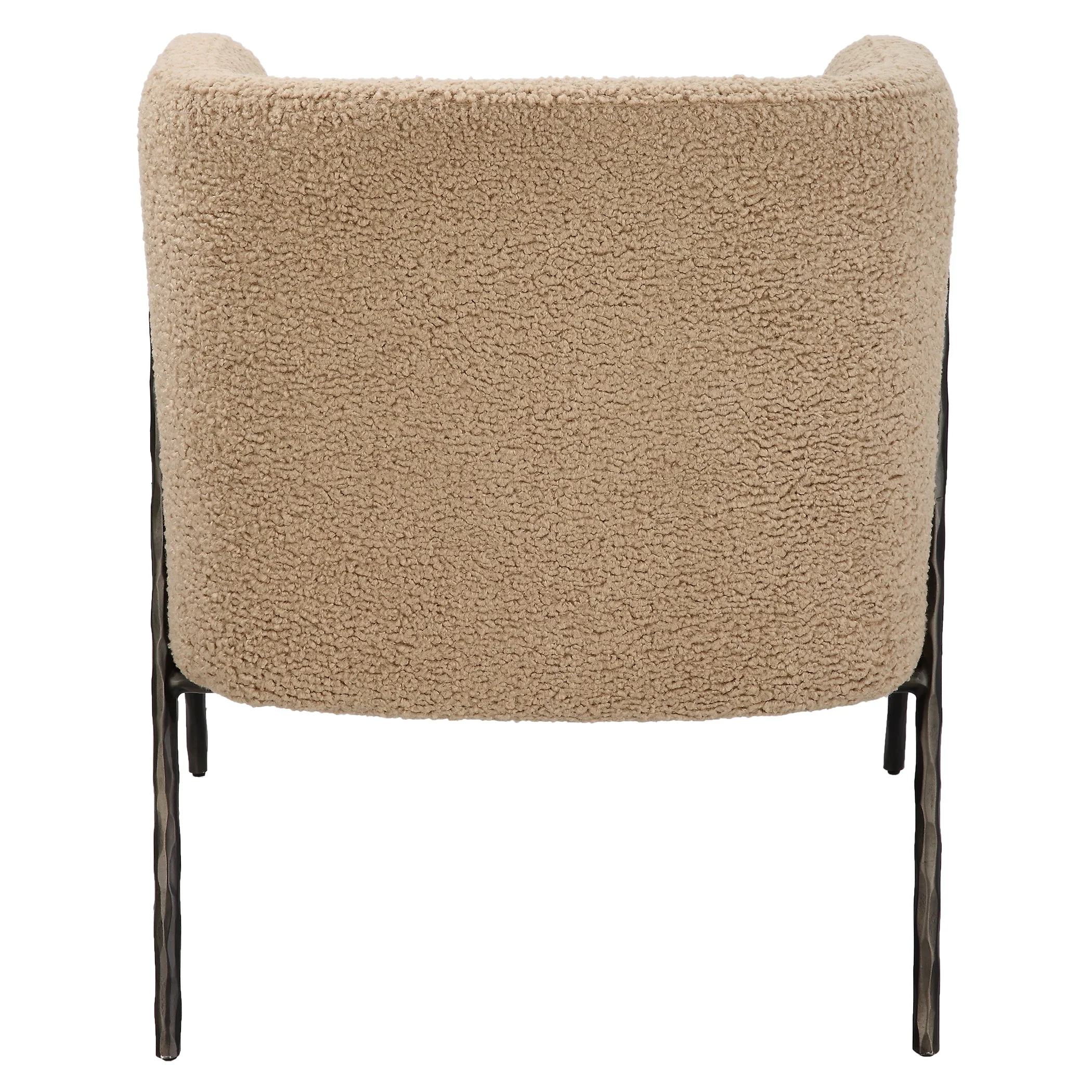 Uttermost Jacobsen Tan Shearling Barrel Chair - Image 6
