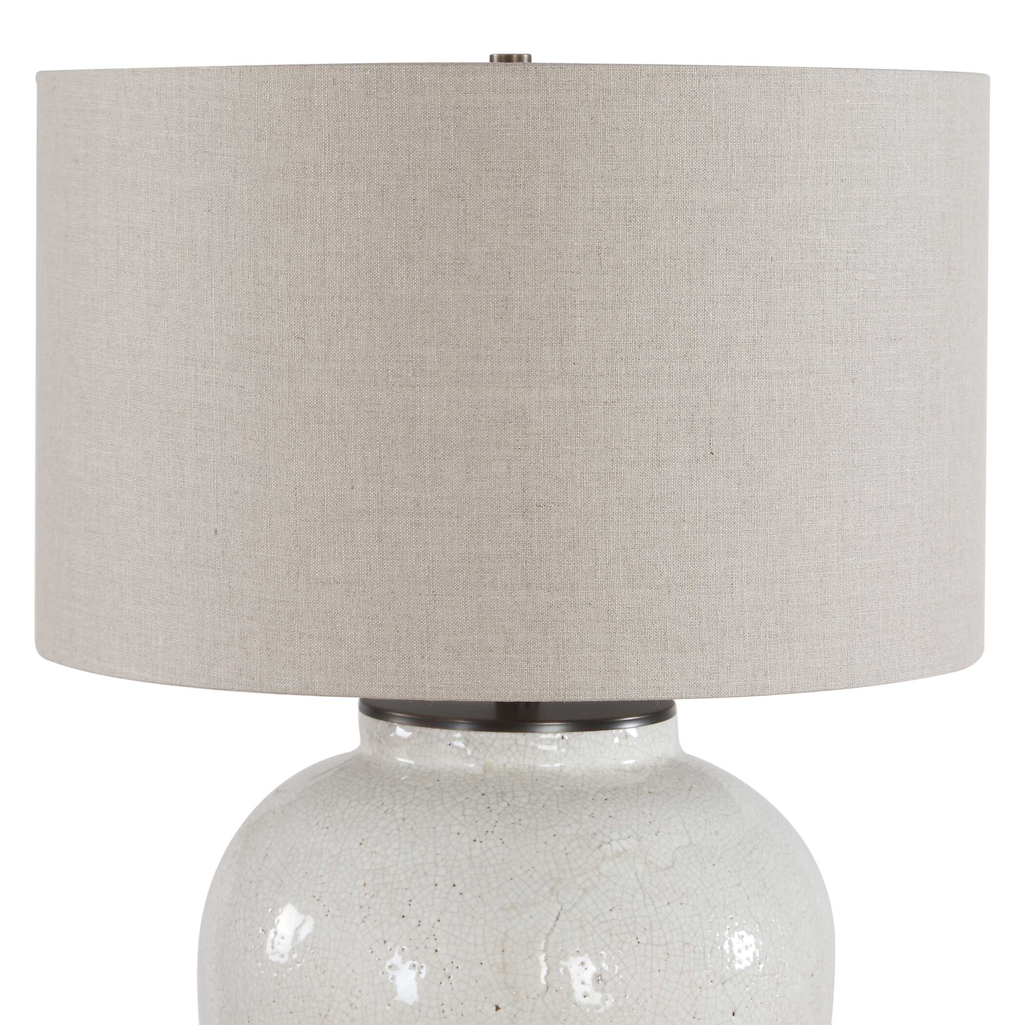 Uttermost Jarret Glaze White Table Lamp - Image 4