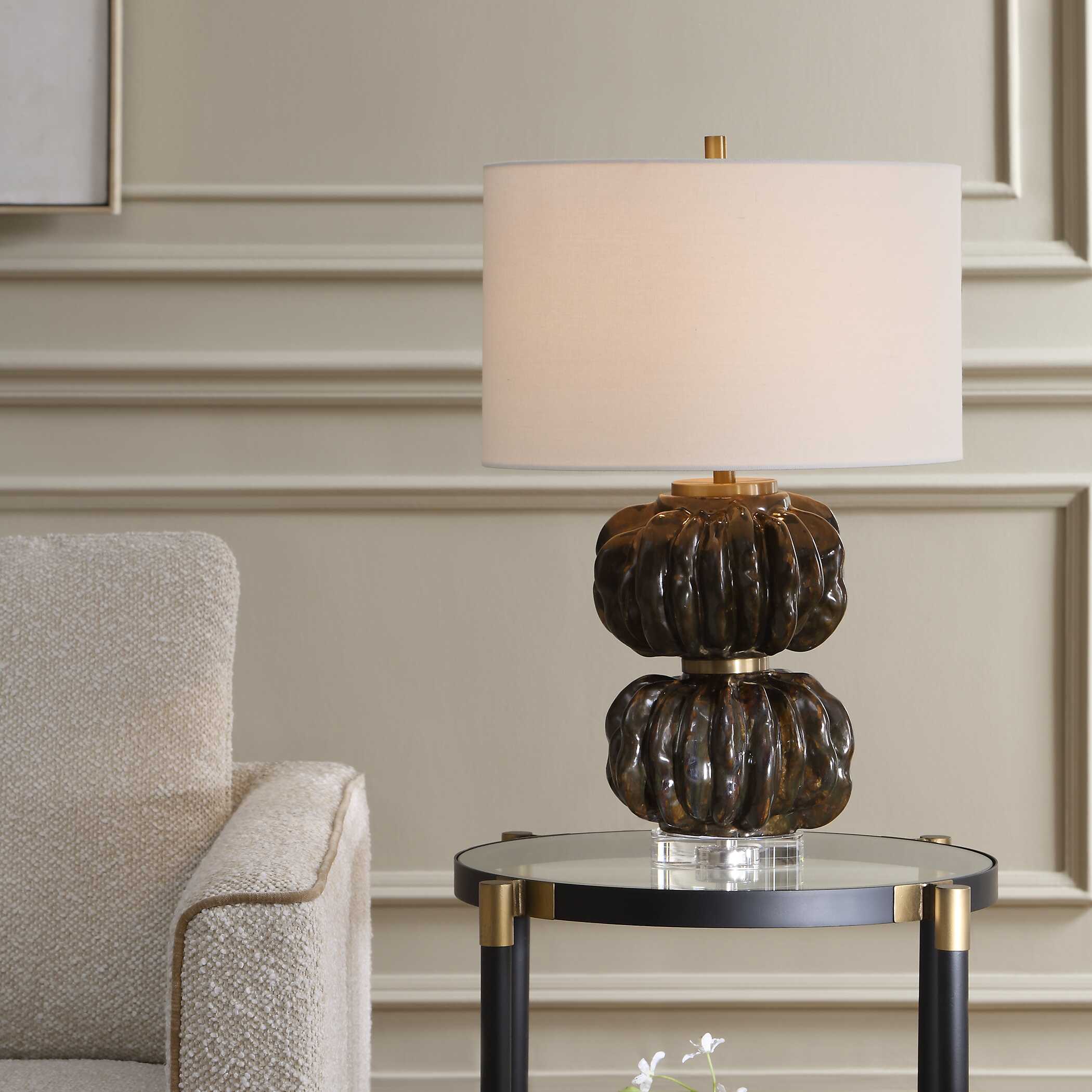 Uttermost Jaudon Stacked Bronze Table Lamp - Image 2