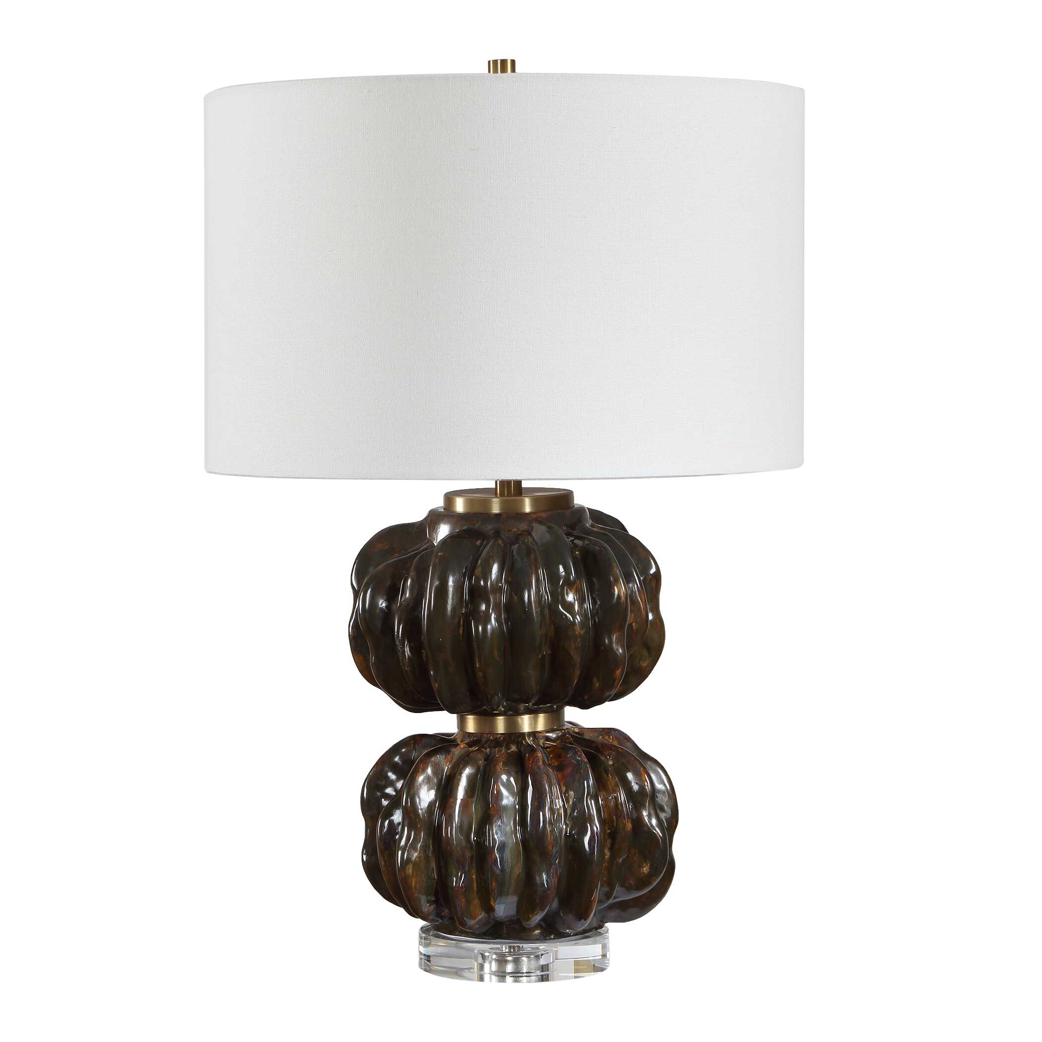 Uttermost Jaudon Stacked Bronze Table Lamp - Image 4
